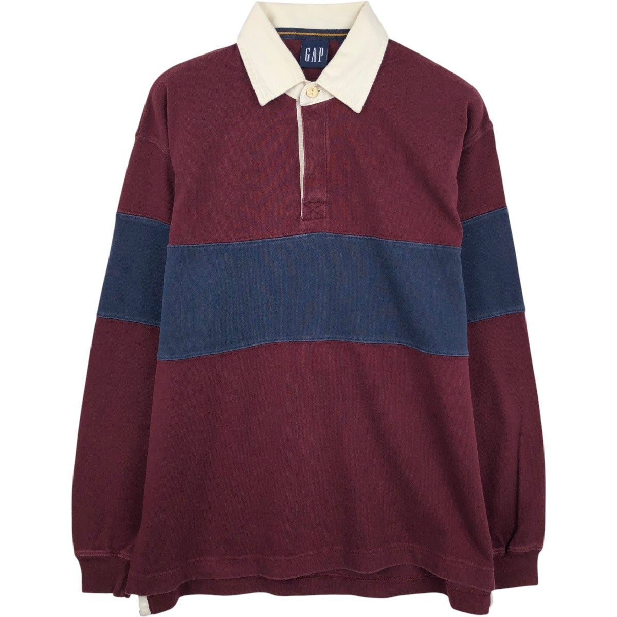 古着 90～00年代 ギャップ GAP 長袖 ラガーシャツ メンズS相当