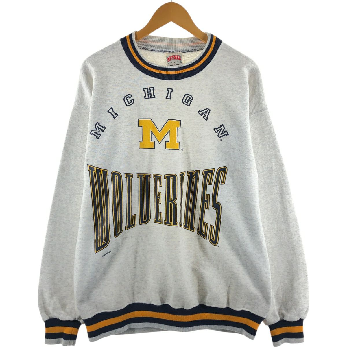 古着 90年代 ナツメグ NUTMEG MICHIGAN ミシガン大学 カレッジ