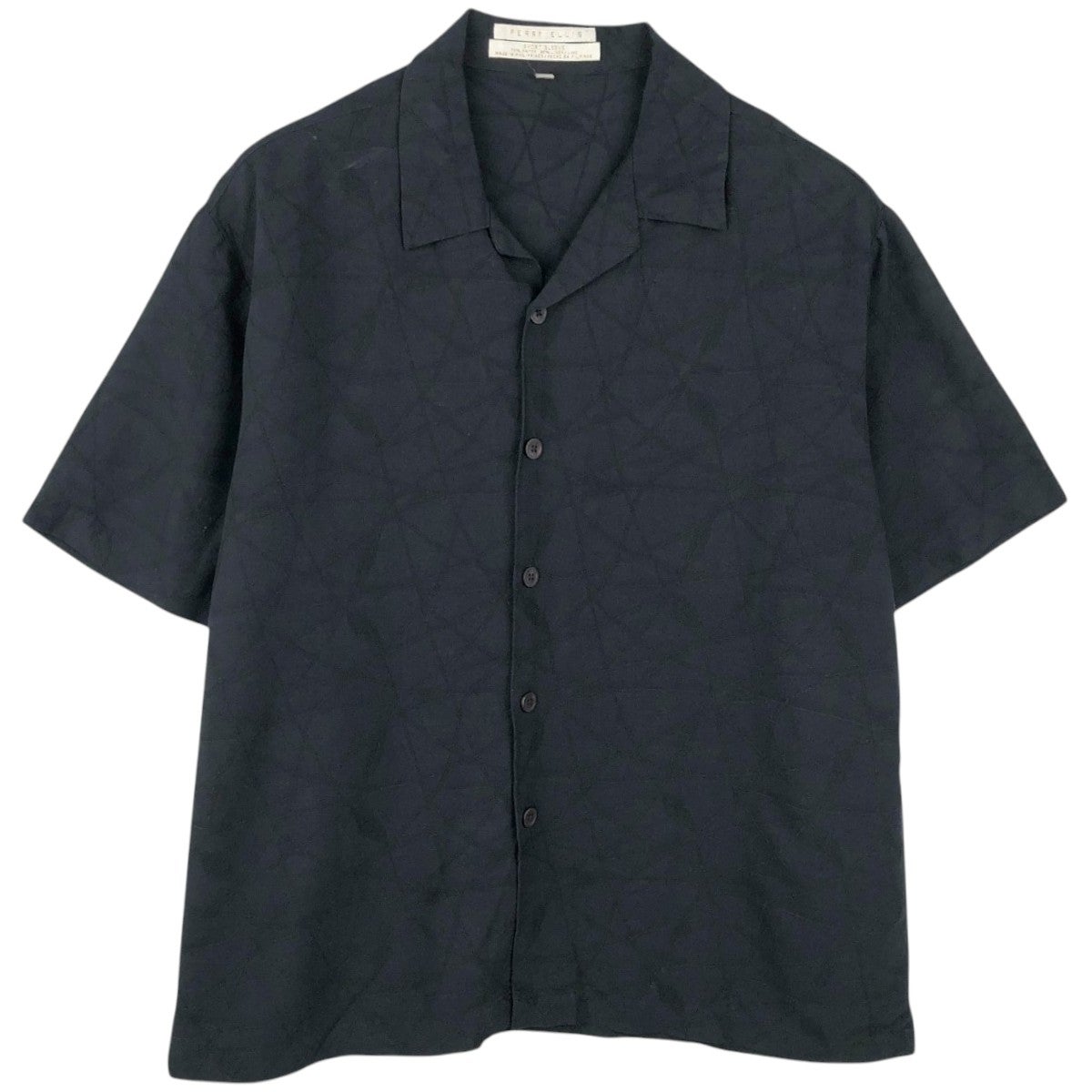 古着 ペリーエリス PERRY ELLIS 総柄 半袖 レーヨンシャツ メンズS相当