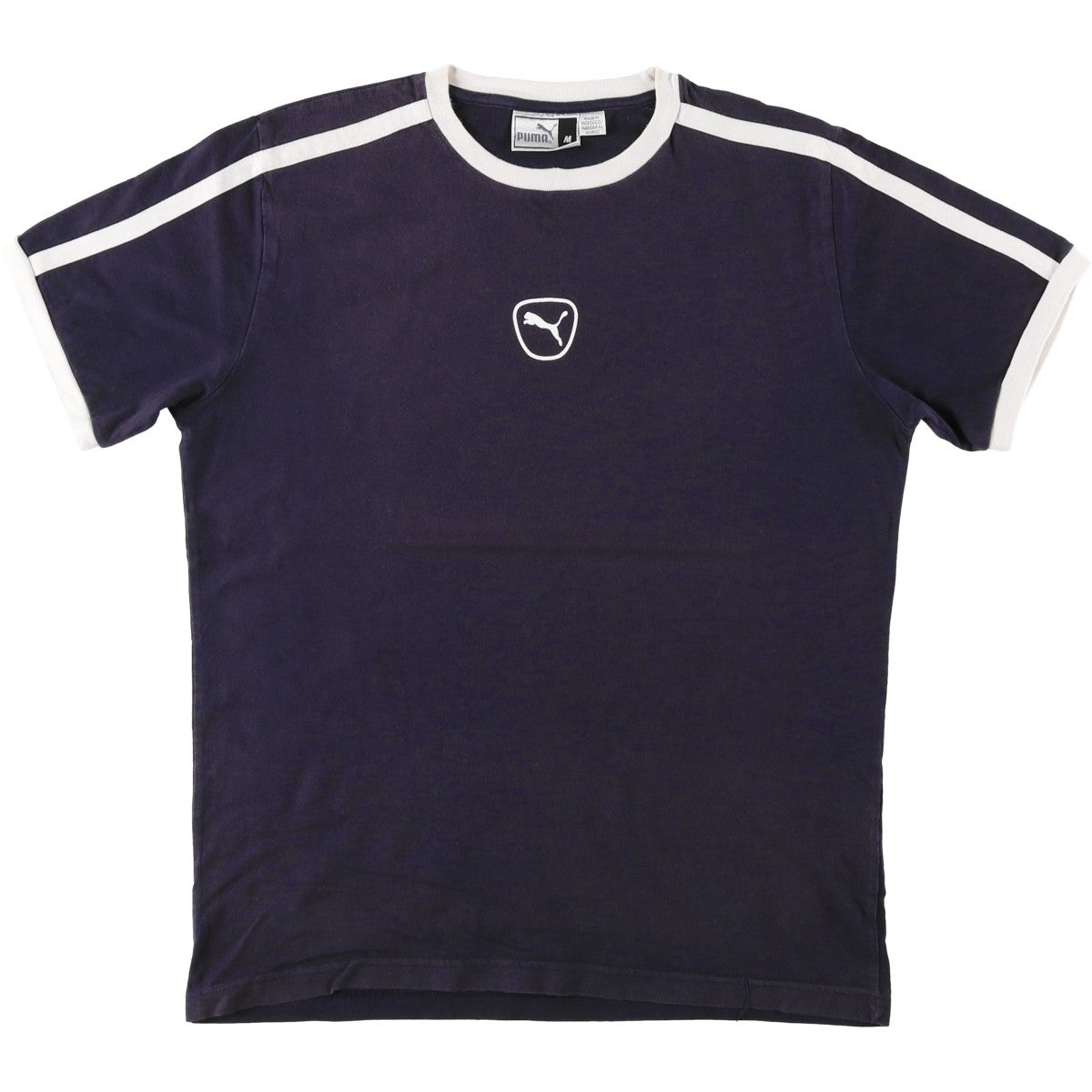 古着 90～00年代 プーマ PUMA Vネック ロゴプリントTシャツ メンズXL