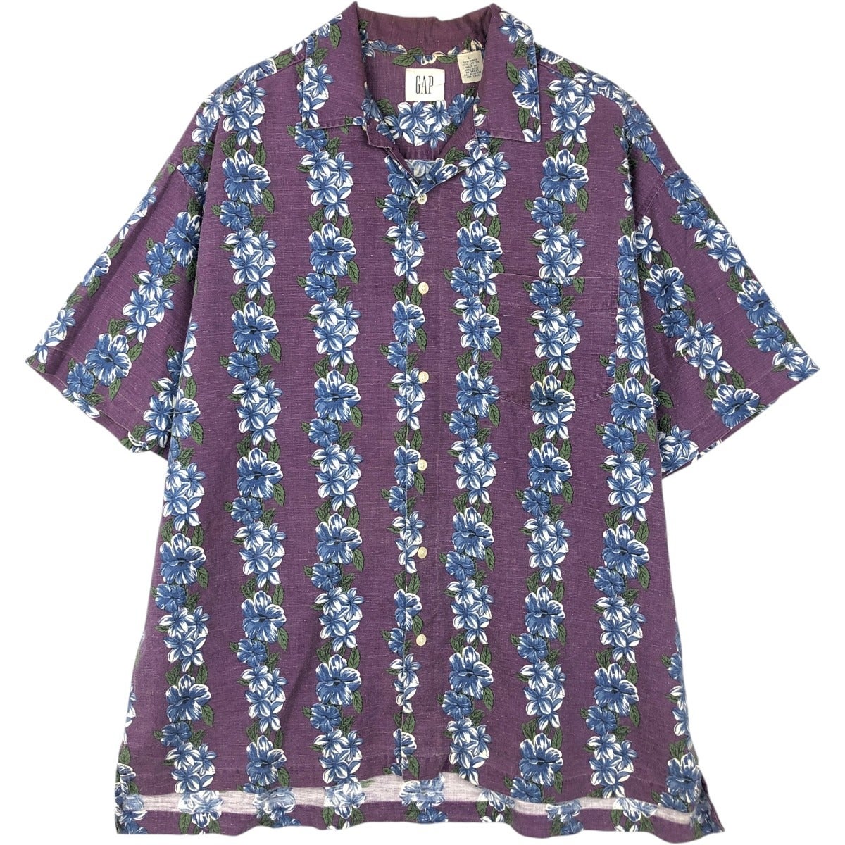 古着 90年代 ギャップ GAP オールドギャップ 総柄 オープンカラー