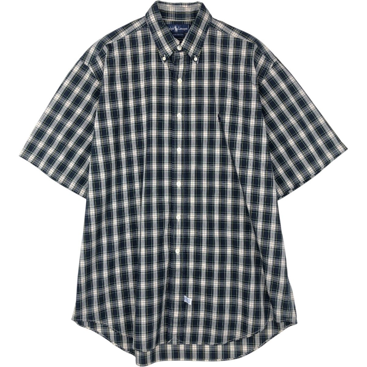 古着 ラルフローレン Ralph Lauren ボタンダウン 半袖 シャンブレー