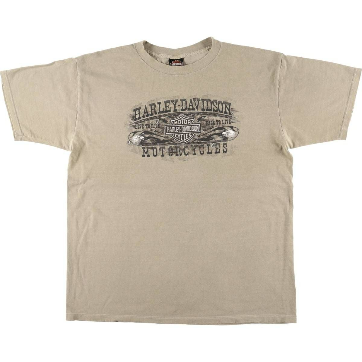 00s Harley-Davidson イーグルTシャツ XL USA製 古着 00年代 ハーレーダビッドソン Harley-Davidson 鷲柄 イーグル柄