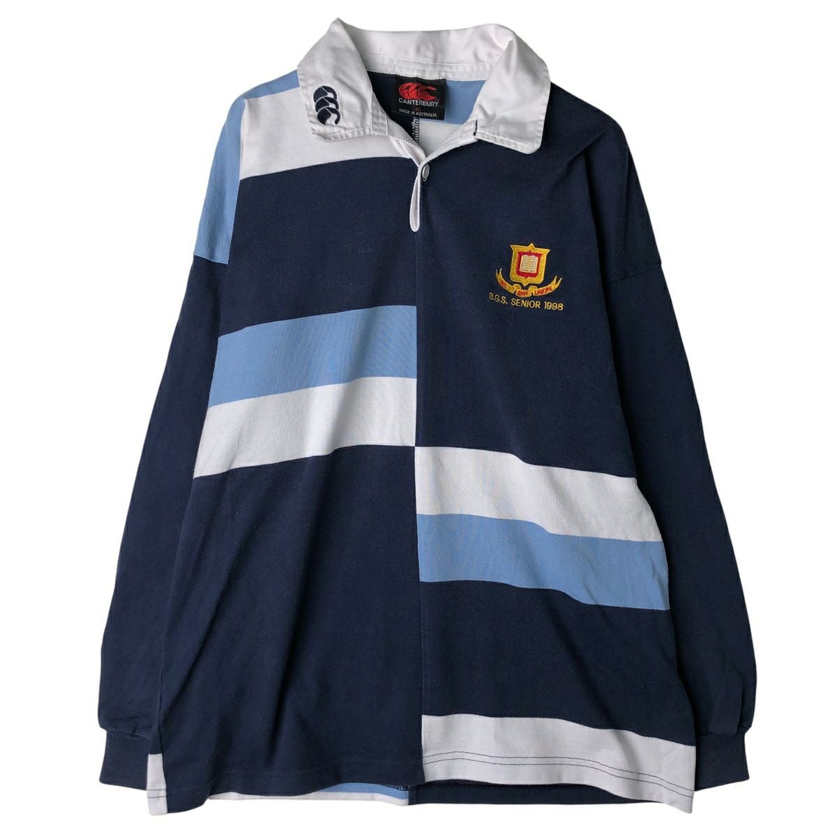 古着 90年代 カンタベリー CANTERBURY ツートン 長袖 ラガーシャツ