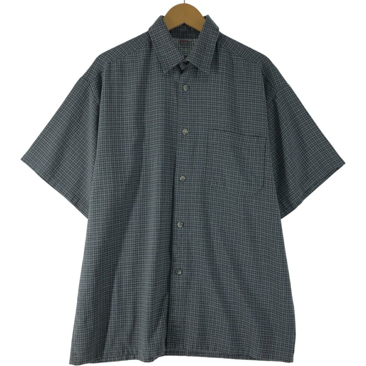 古着 70年代 Distinctive Apparel チェック柄 半袖 ポリシャツ ボックスシャツ USA製 メンズM相当 ヴィンテージ /eaa565213 古着 70年代 Distinctive Apparel チェック柄 半袖 ポリシャツ
