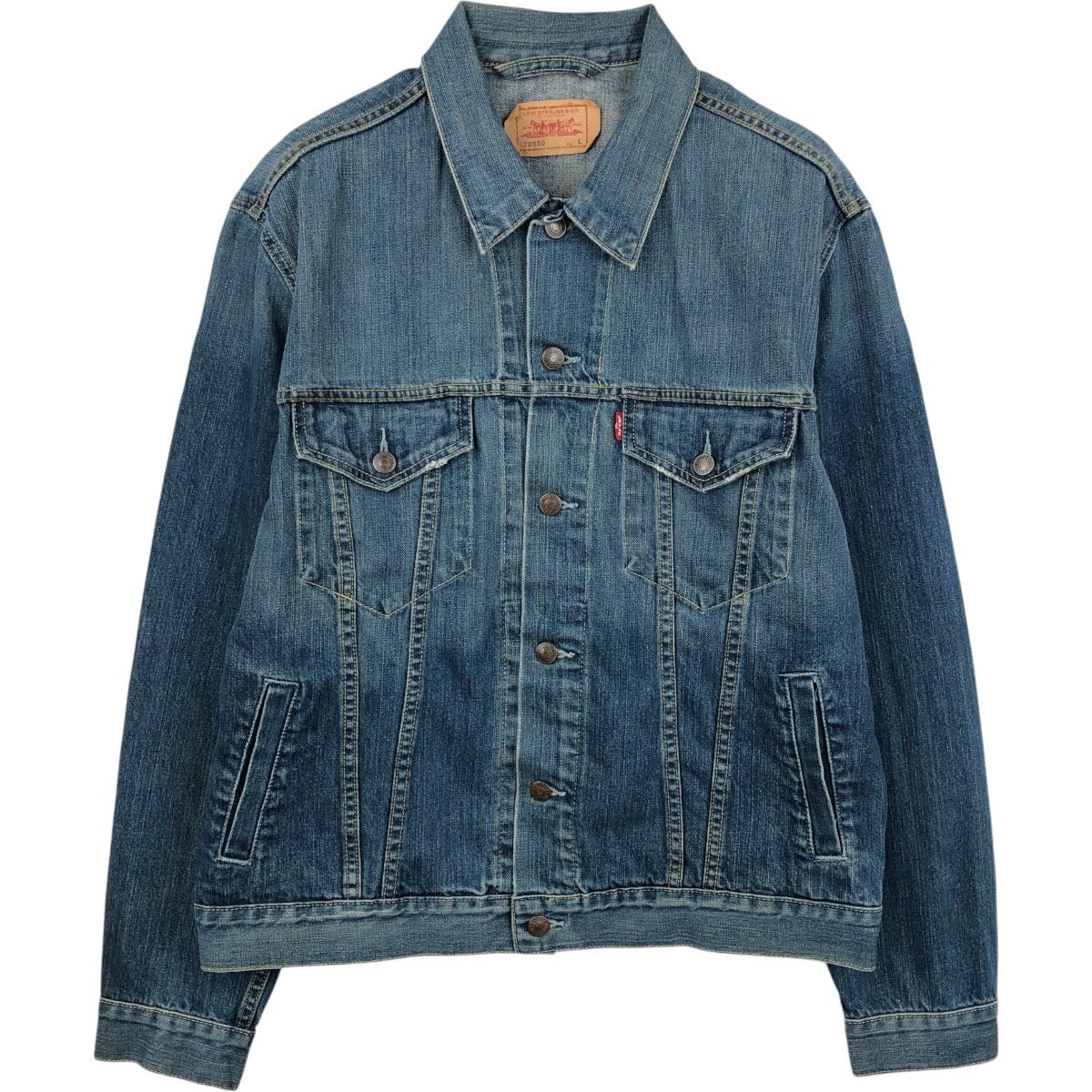 古着 00年代 リーバイス Levi's 70550-0439 ユーロモデル デニムジャケット Gジャン メンズL相当/eaa659539 古着 00年代 リーバイス Levis 70550-0439 ユーロモデル デニム
