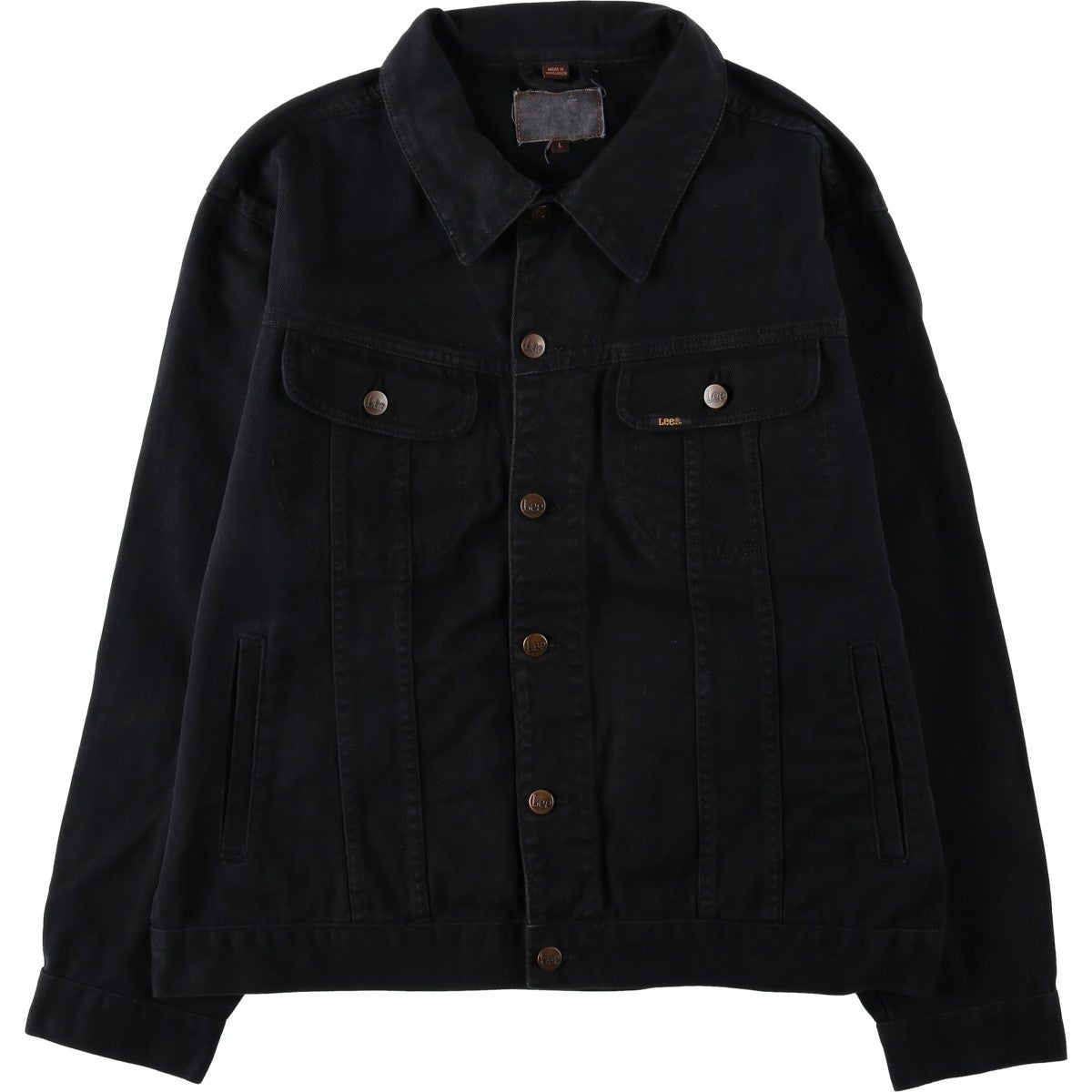 古着 90年代 リー Lee SPORT ブラック デニムジャケット Gジャン