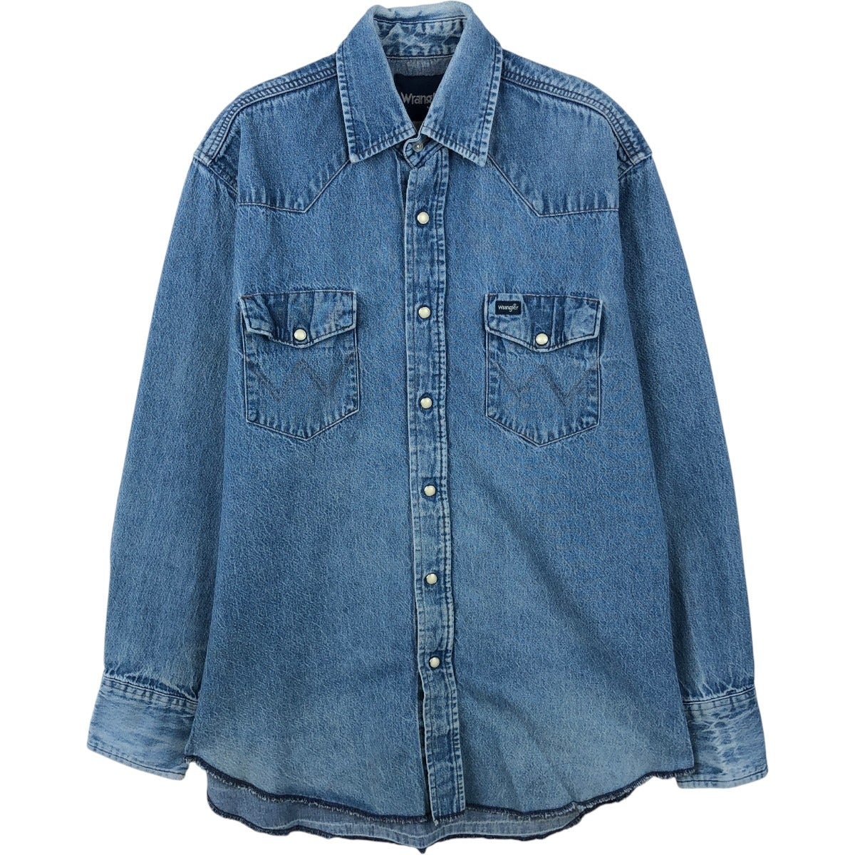 古着 80～90年代 ラングラー Wrangler 長袖 デニムウエスタンシャツ