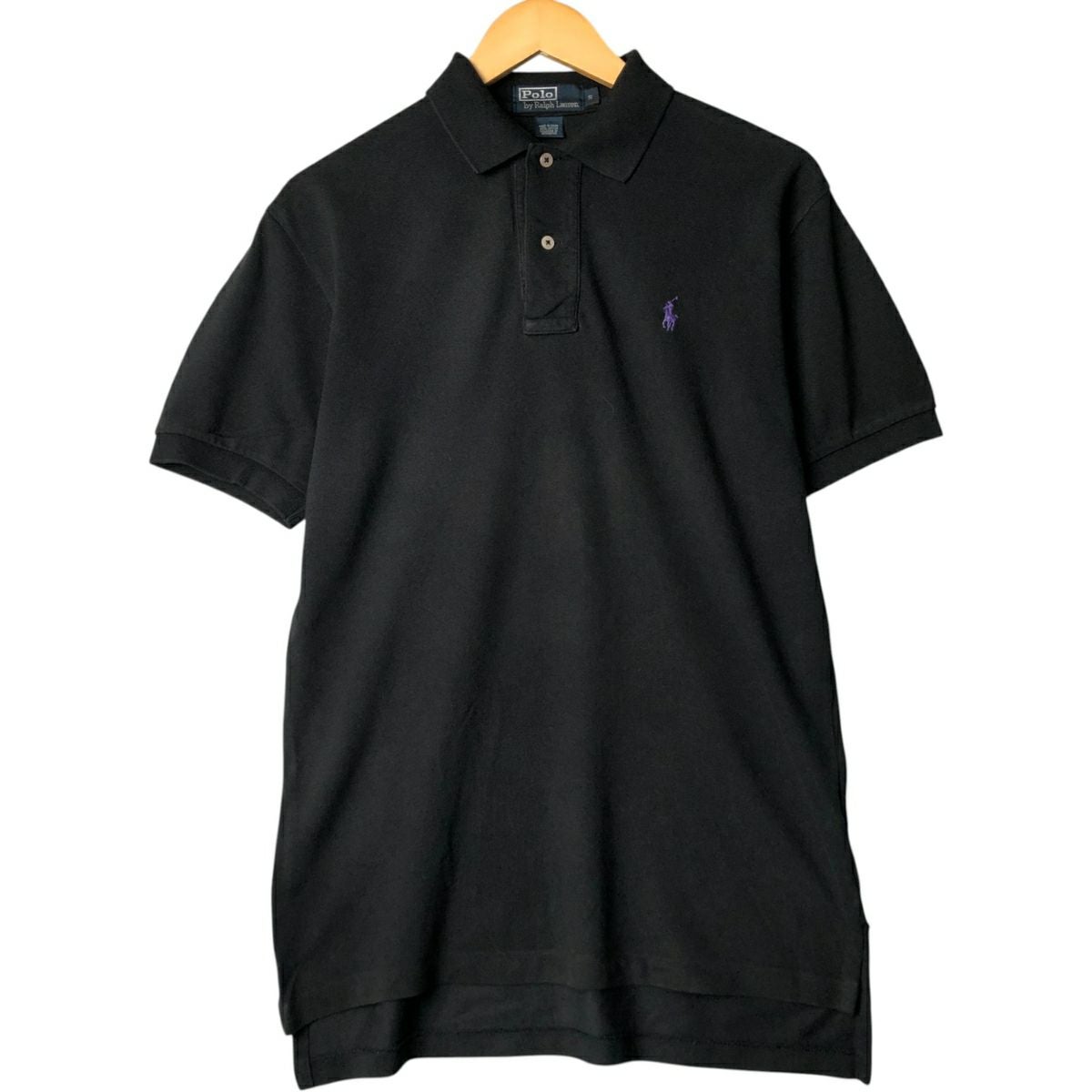 【古着】POLORALPHLAURENビッグポニー半袖ポロシャツ黒×ゴールド S 古着 ラルフローレン Ralph Lauren POLO by Ralph Lauren ビッグポニー