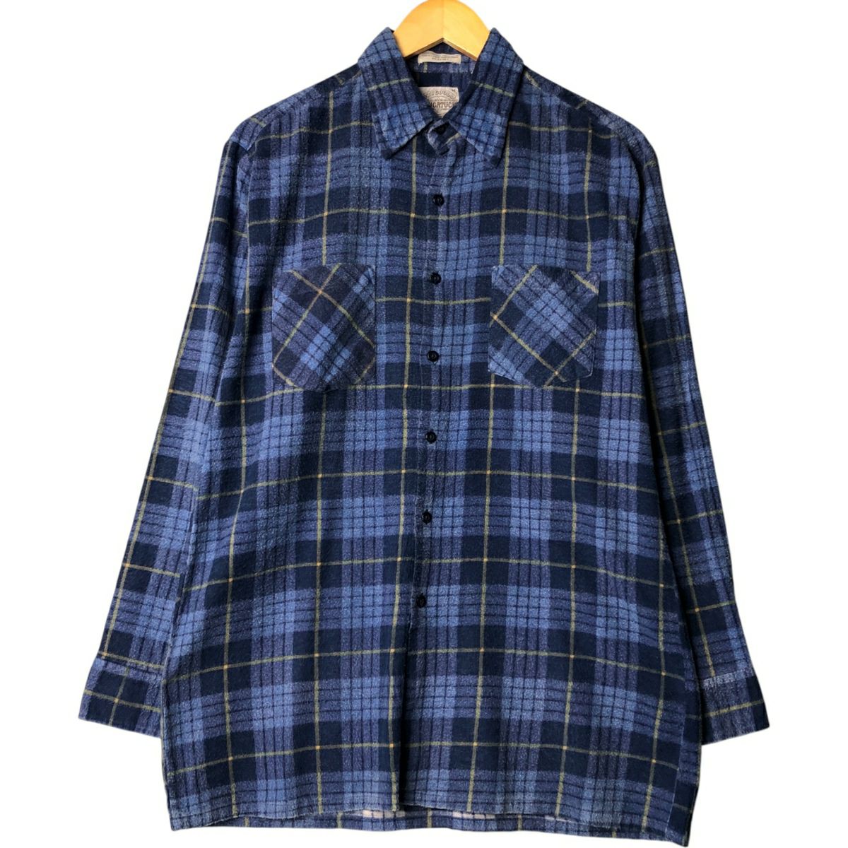 古着 70年代 MARLOWE 長袖 パジャマシャツ ボックスシャツ USA製