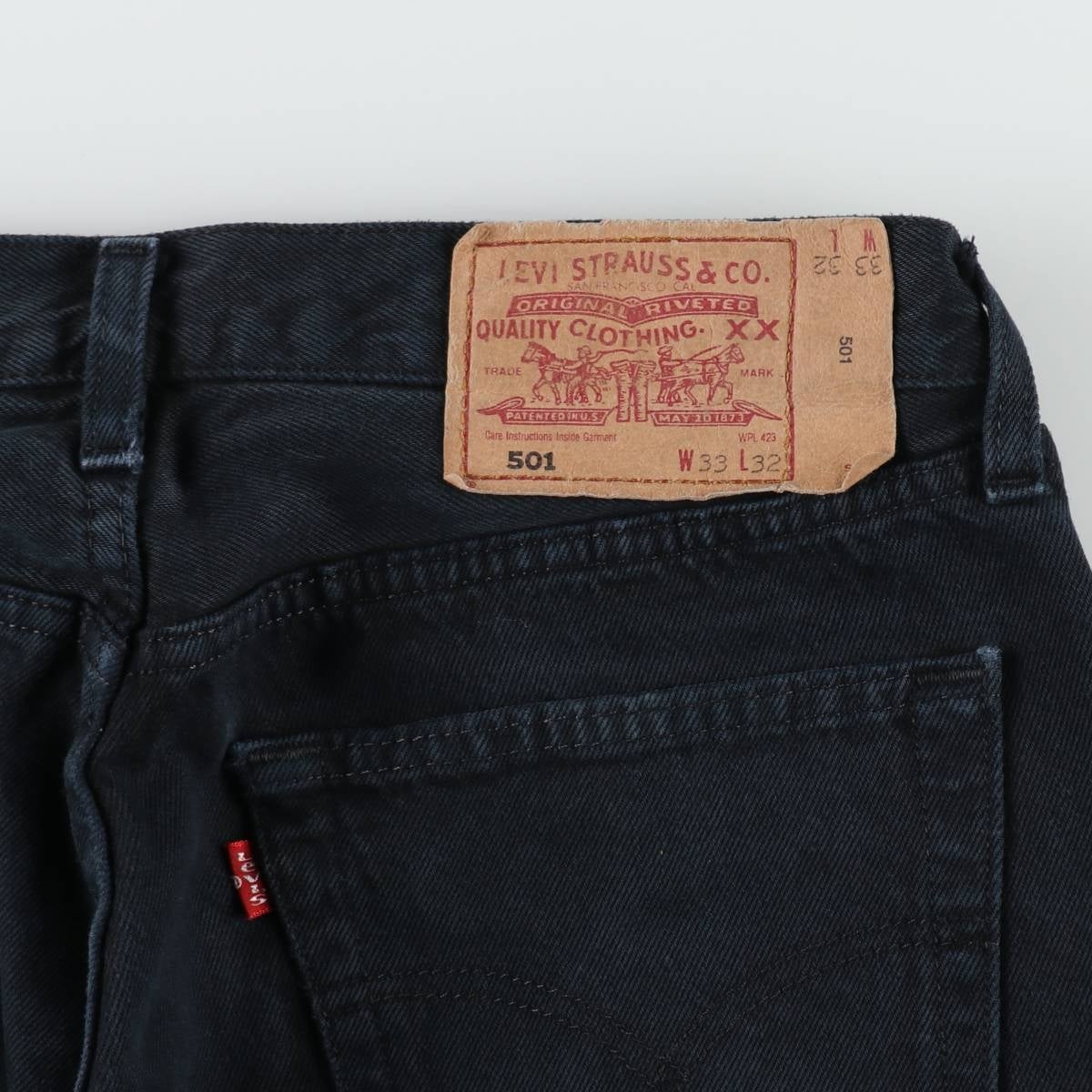 古着 00年代 リーバイス Levis 00501-0165 ユーロモデル ブラック