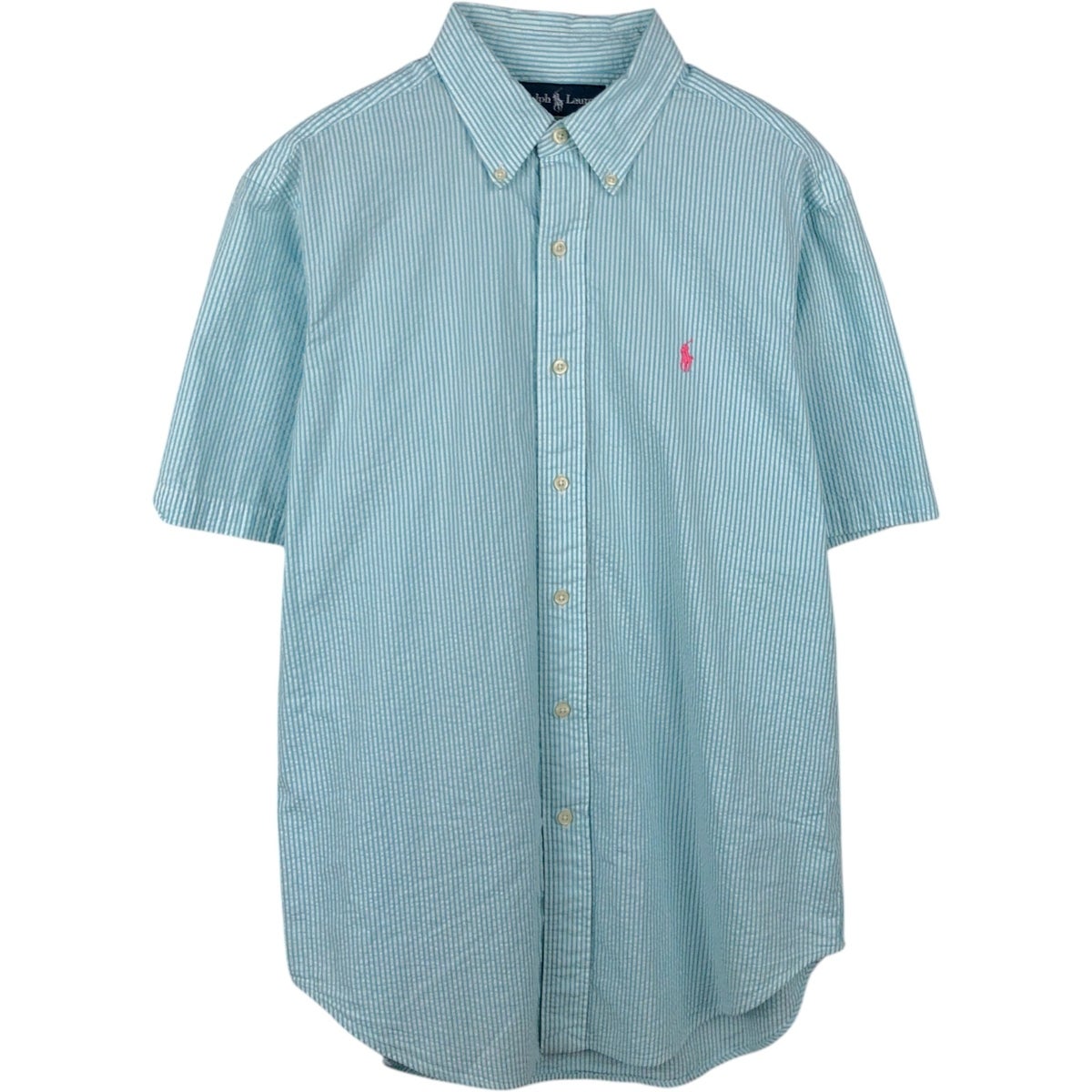 古着 ラルフローレン Ralph Lauren CUSTOM FIT シアサッカー 半袖