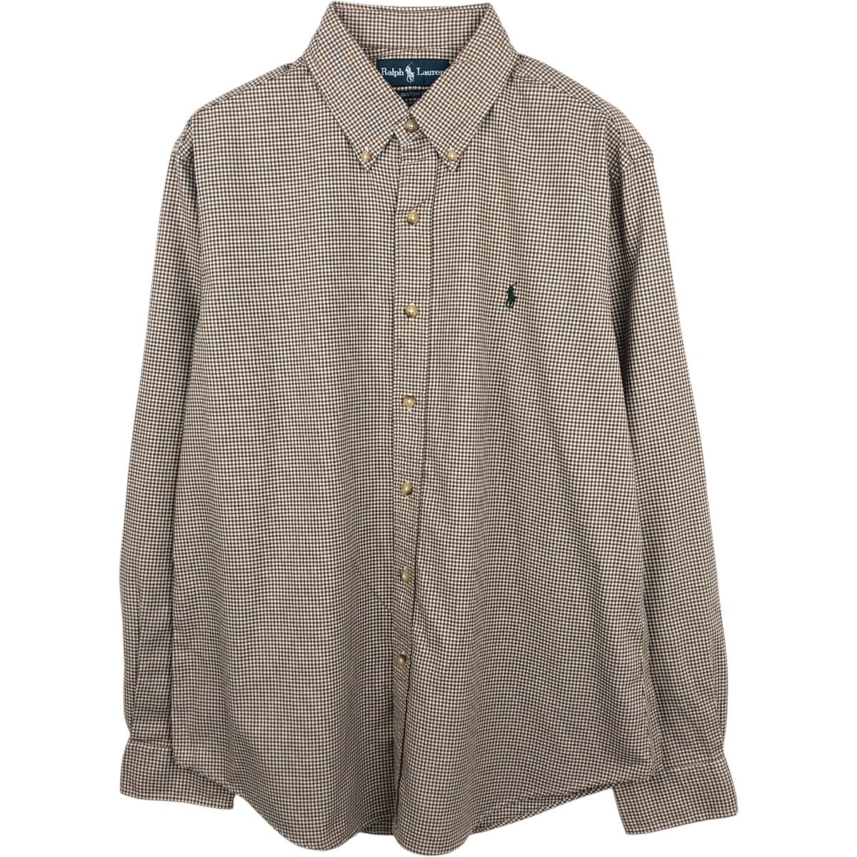 古着 ラルフローレン Ralph Lauren CUSTOM FIT ギンガムチェック 長袖