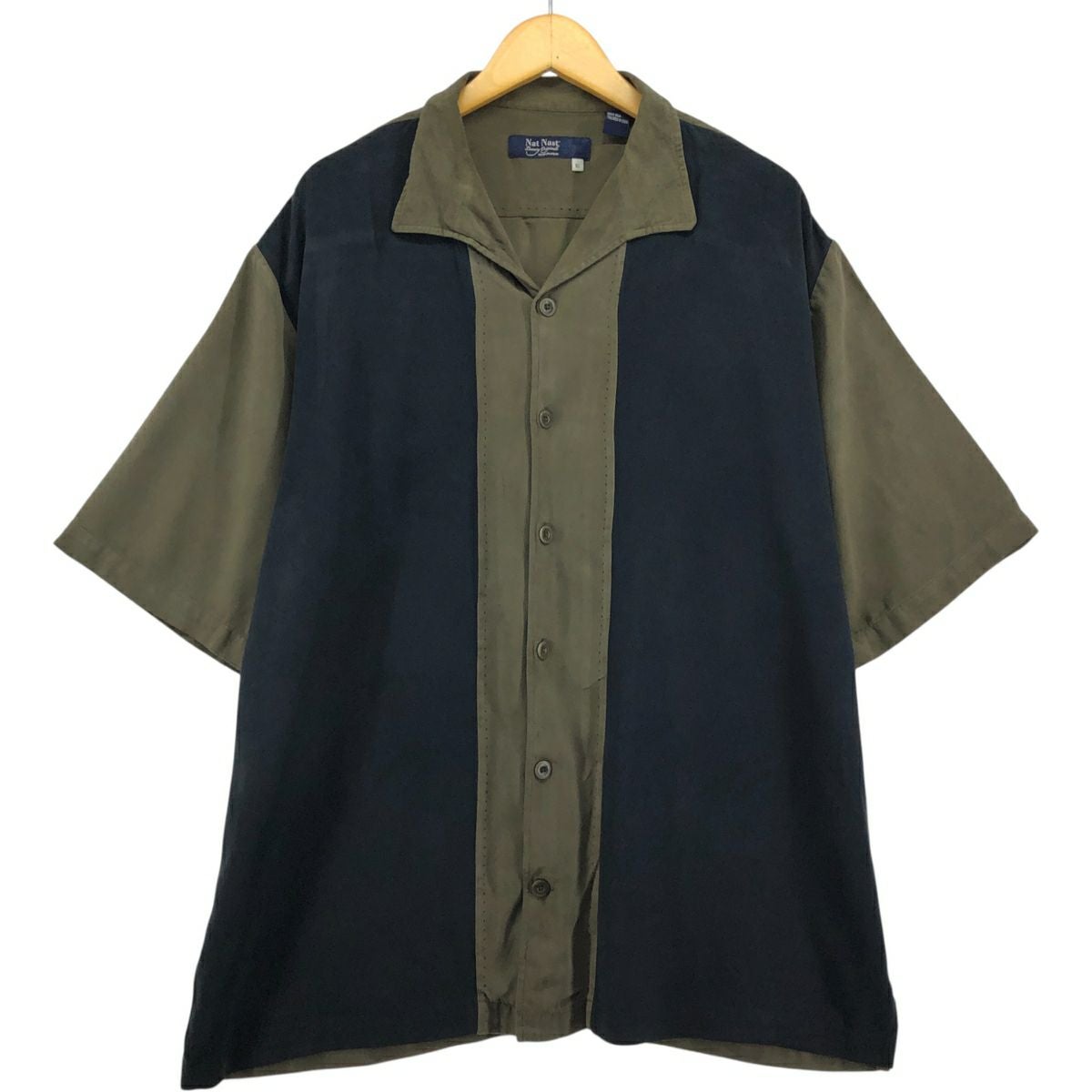 古着 ナットナスト Nat Nast American fit ツートン 半袖 オープン