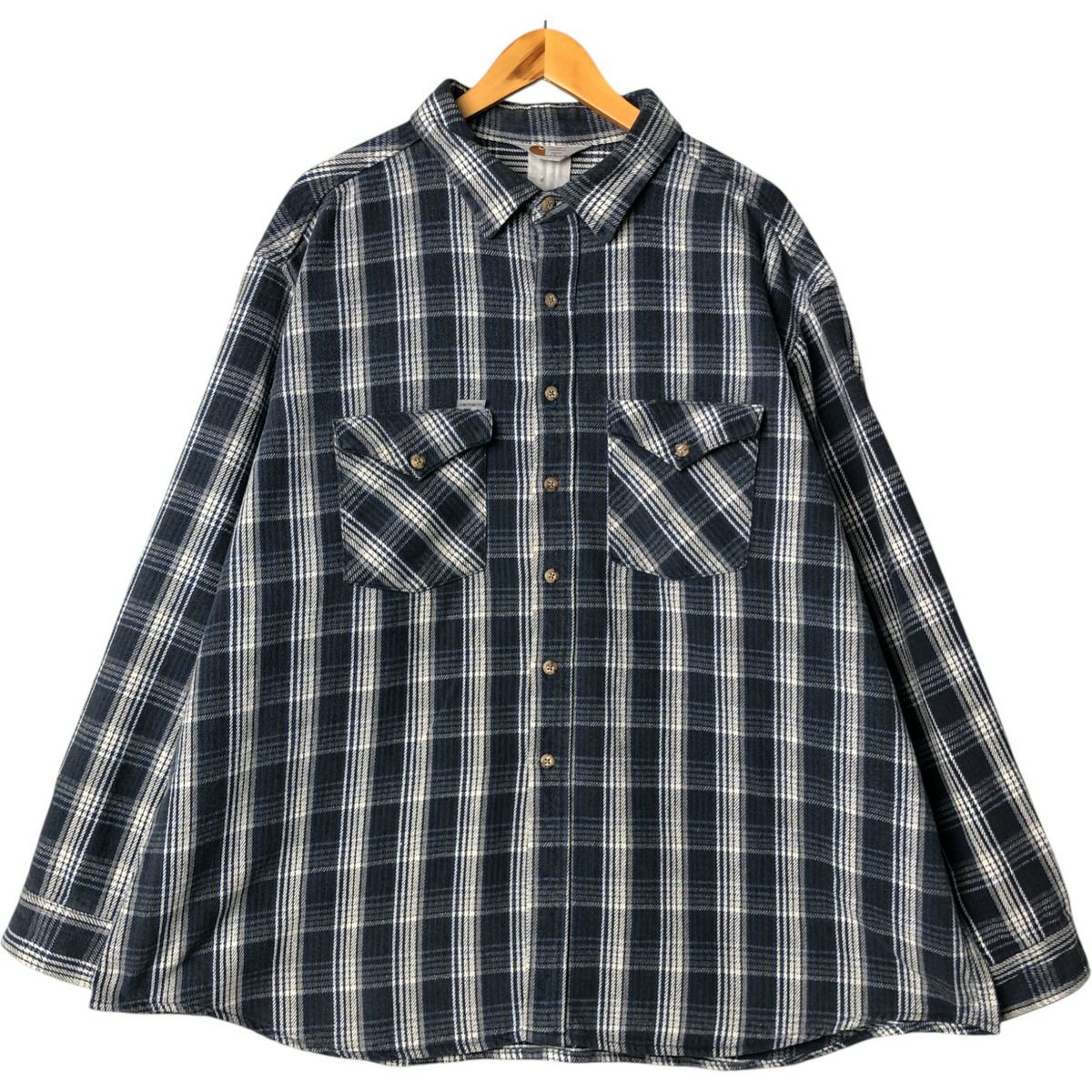 古着 90年代 カーハート Carhartt オンブレチェック 長袖 フランネル