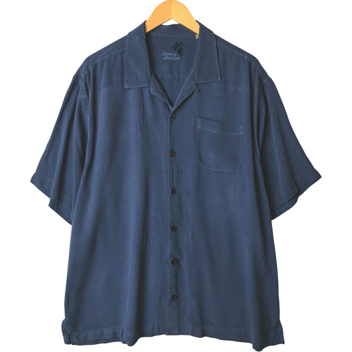 古着 トミーバハマ Tommy Bahama 半袖 オープンカラー シルクシャツ