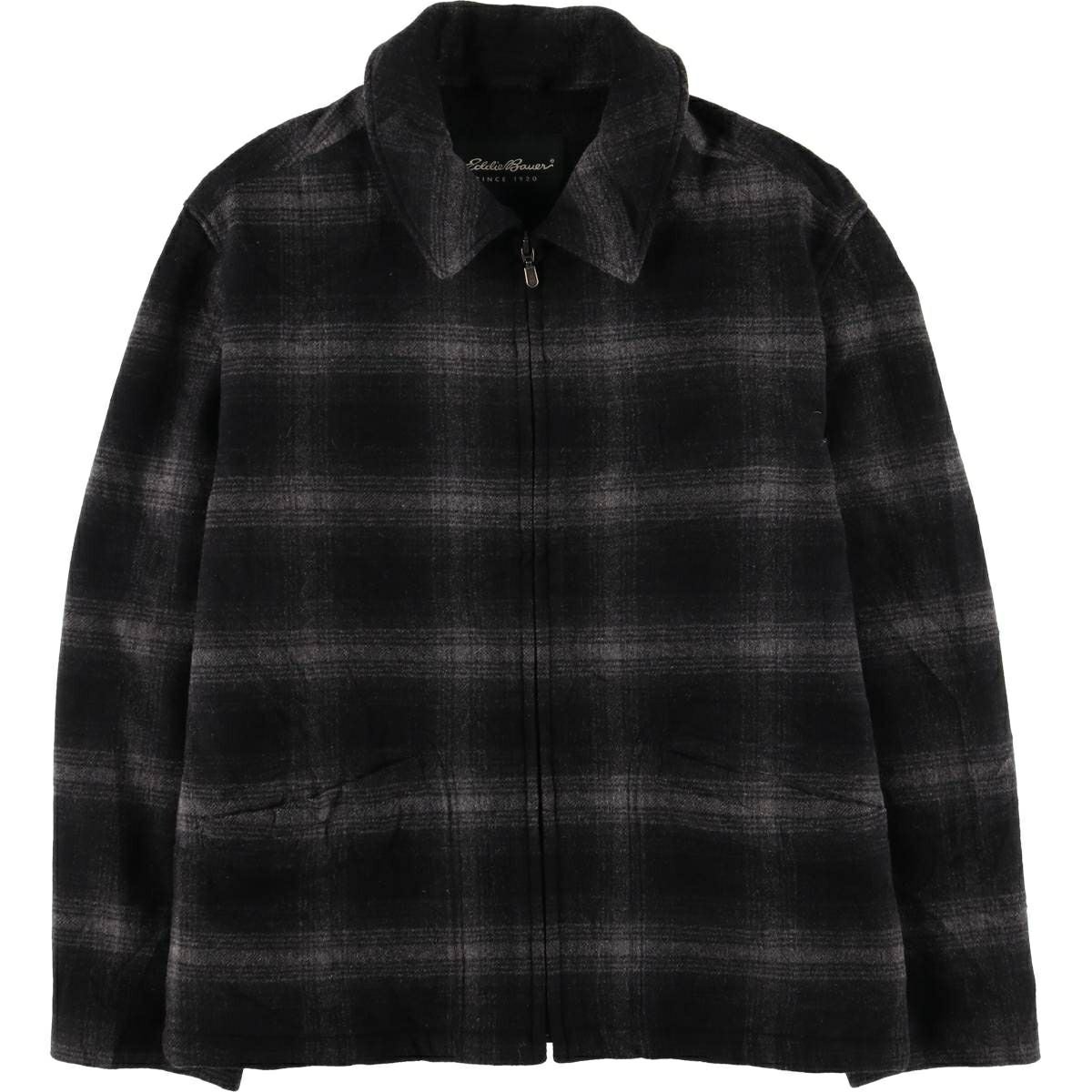 古着 エディーバウアー Eddie Bauer オンブレチェック 中綿入り ウール