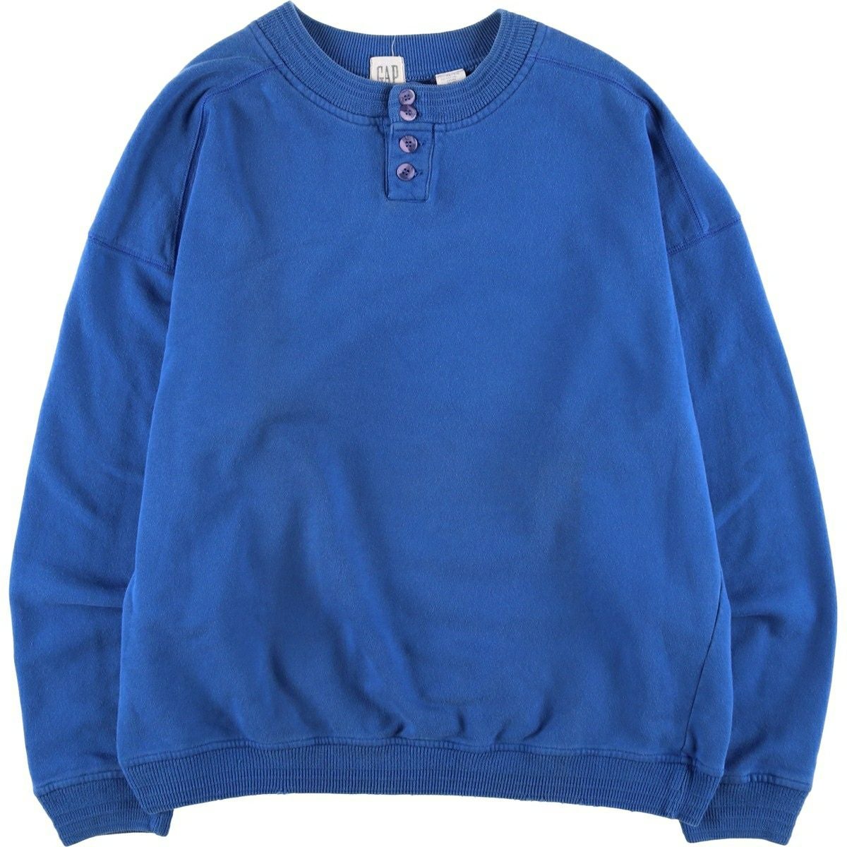 90s OLD GAP ヘンリーネック コットンニット ネイビー インド製 古着 90年代 ギャップ GAP オールドギャップ ヘンリーネック 無地