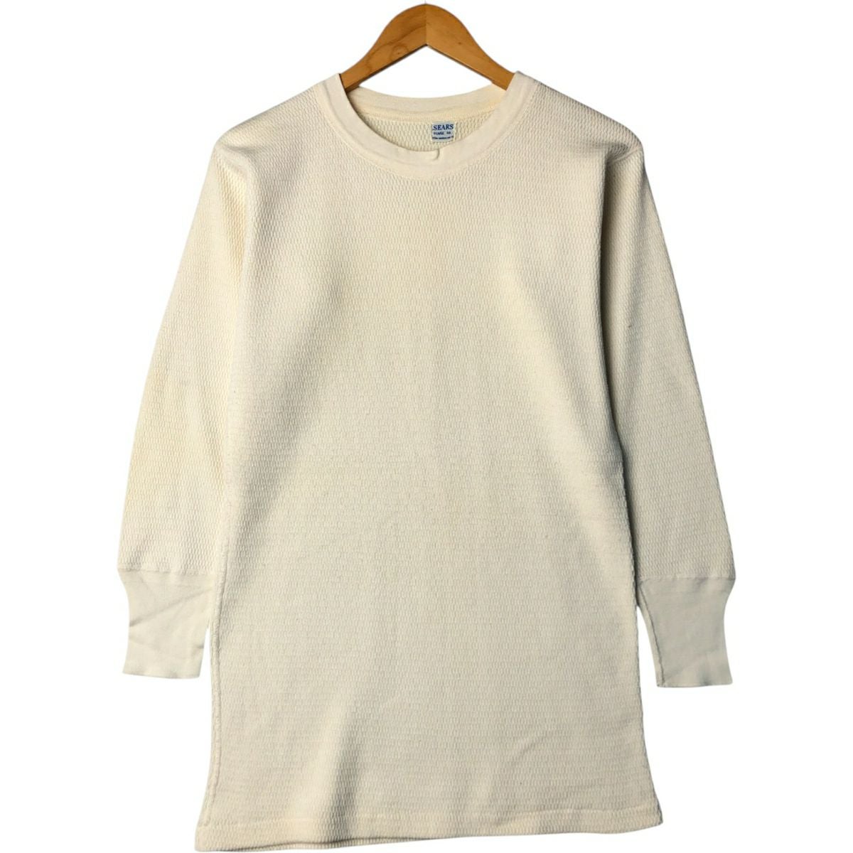 古着 60年代 シアーズ SEARS サーマルロンT ハニカム メンズXL相当