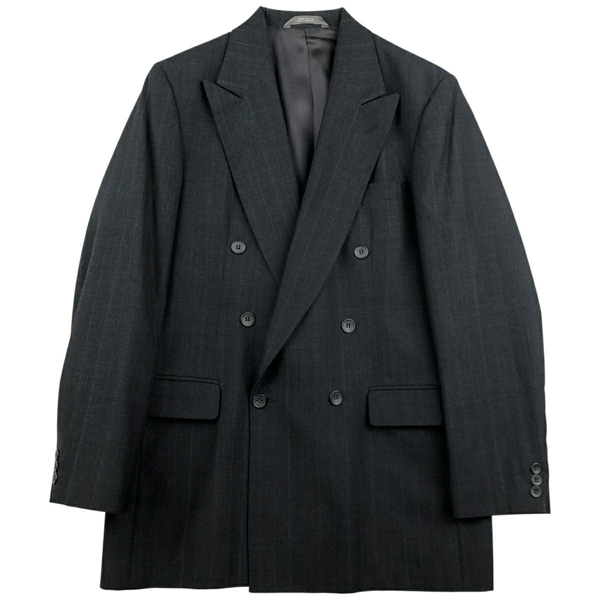 古着 HAGGAR IMPERIAL ストライプ柄 ダブルブレスト ピークドラペル テーラードジャケット USA製 メンズM相当/eaa458479 古着 HAGGAR IMPERIAL ストライプ柄 ダブルブレスト ピークドラペル