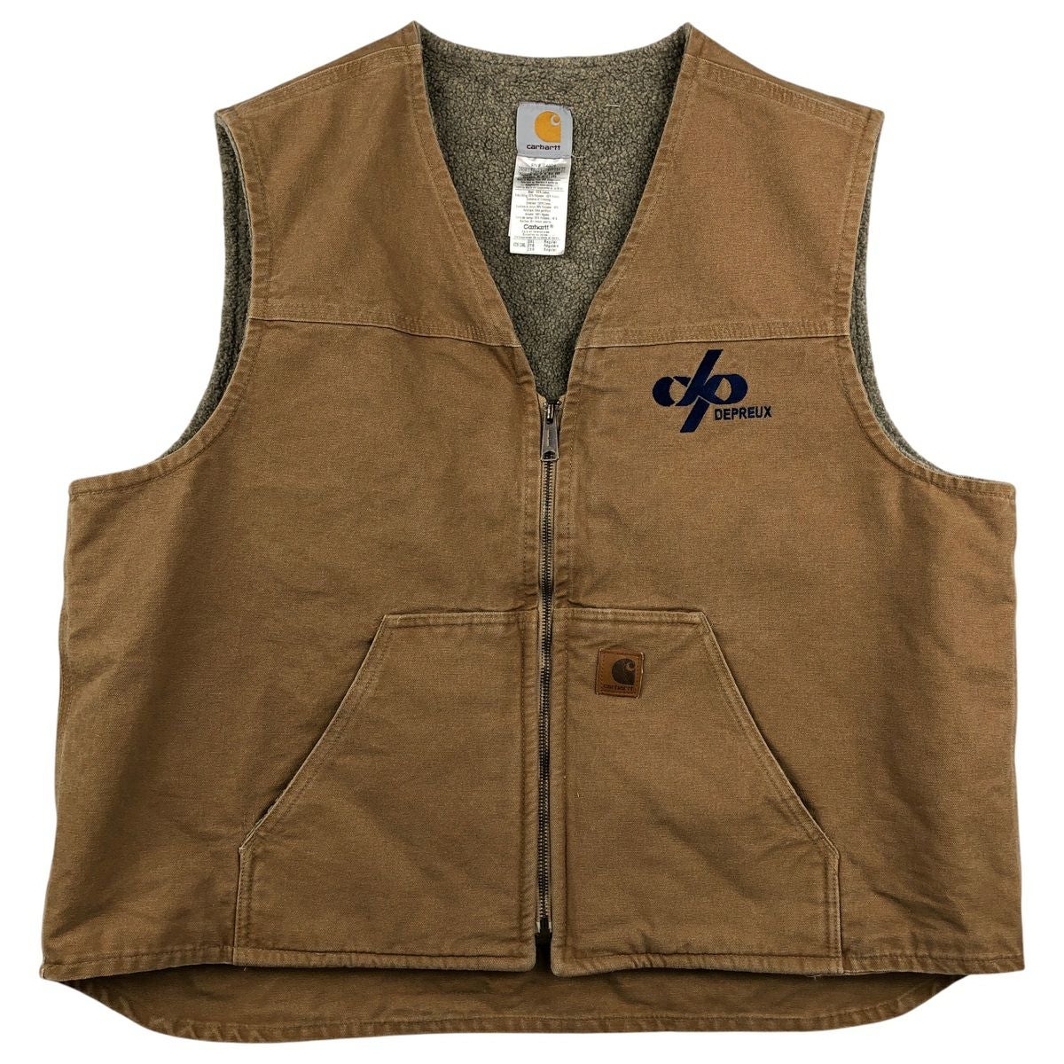 ダック Carhartt（カーハート） ブラウン　Mサイズ FRB カーハート　ダック　ベストV26 ベスト ブラウン Fit Relaxed 106676 トップス