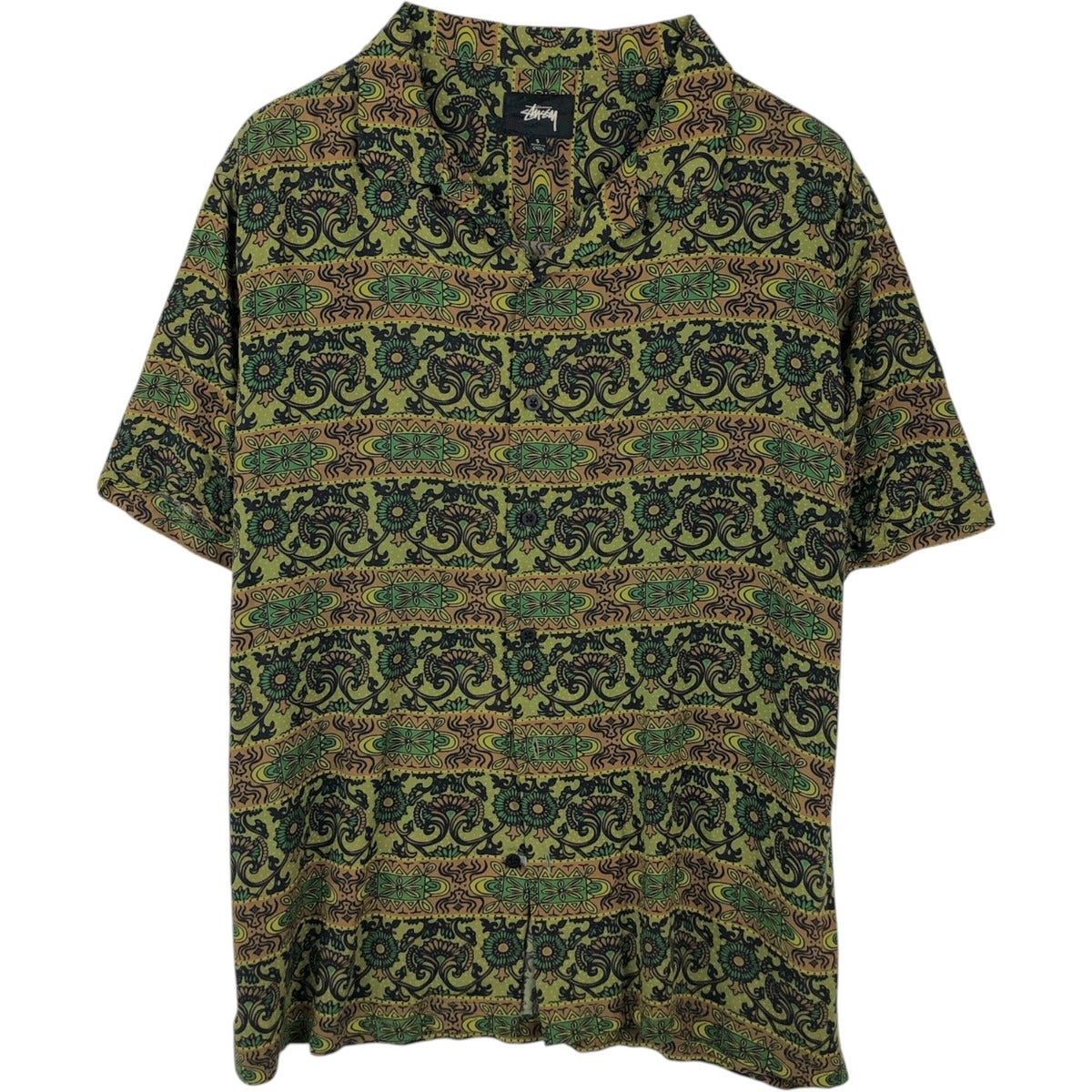 古着 00年代～ ステューシー STUSSY チェック柄 半袖 オープンカラー
