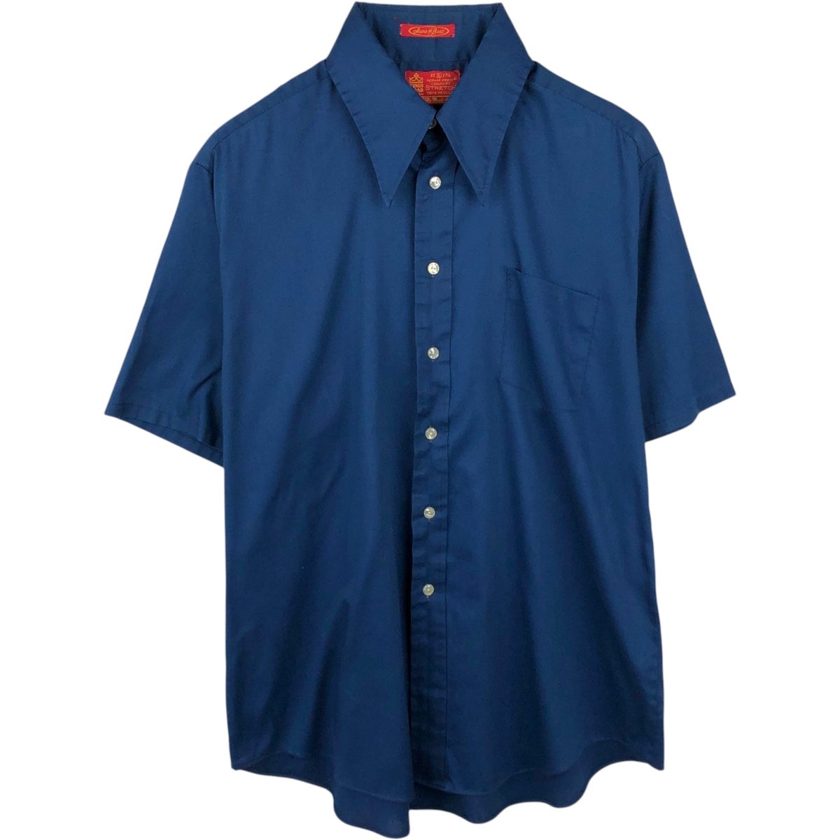 古着 70年代 シアーズ Sears ストライプ柄 半袖 ポリコットンシャツ