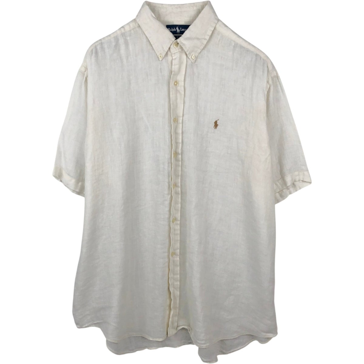 古着 ラルフローレン Ralph Lauren BLAKE 半袖 リネン ボタンダウン