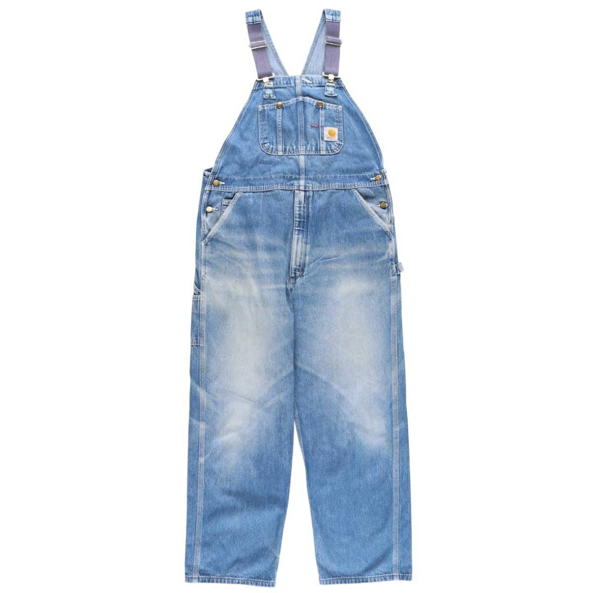 古着 カーハート Carhartt デニムオーバーオール メンズw38相当