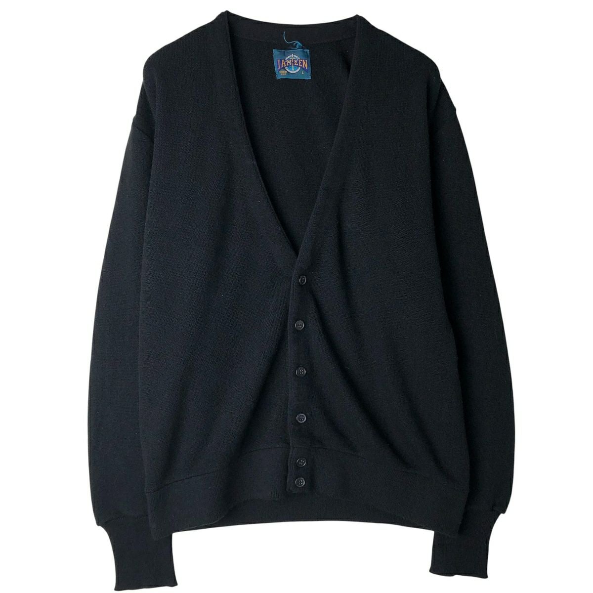 古着 80年代 ジャンセン Jantzen 総柄 アクリルニットカーディガン USA