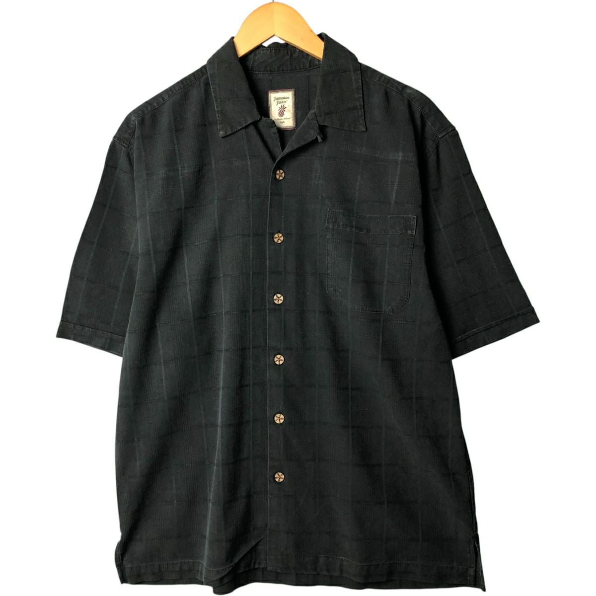 古着 MURANO レオパード柄 ヒョウ柄 総柄 半袖 レーヨンシャツ