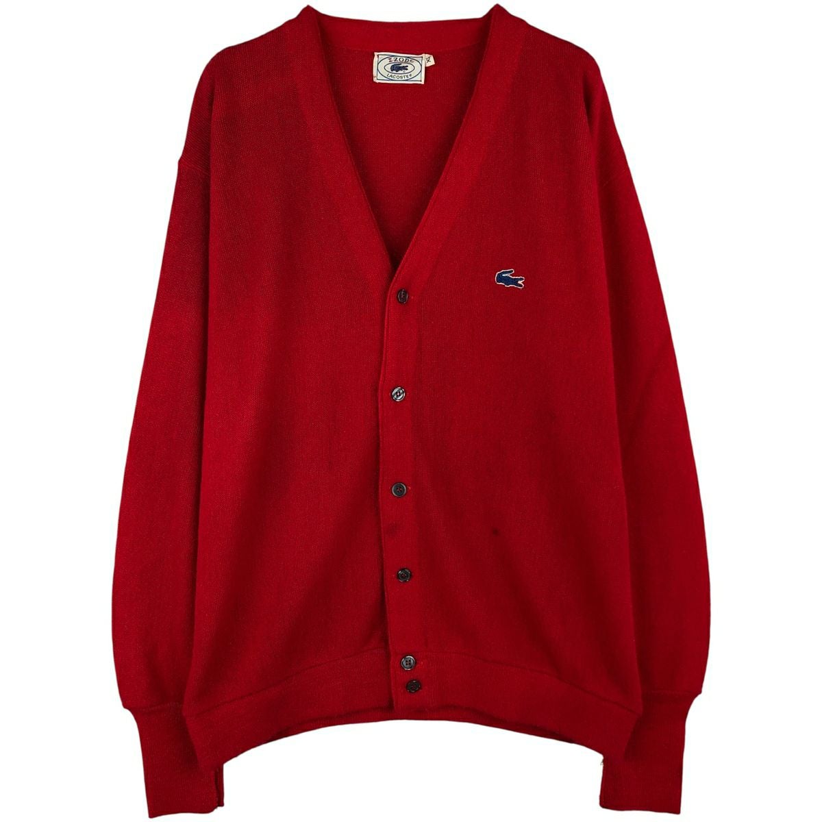 古着 ラコステ LACOSTE 6 アクリルニットカーディガン フランス製