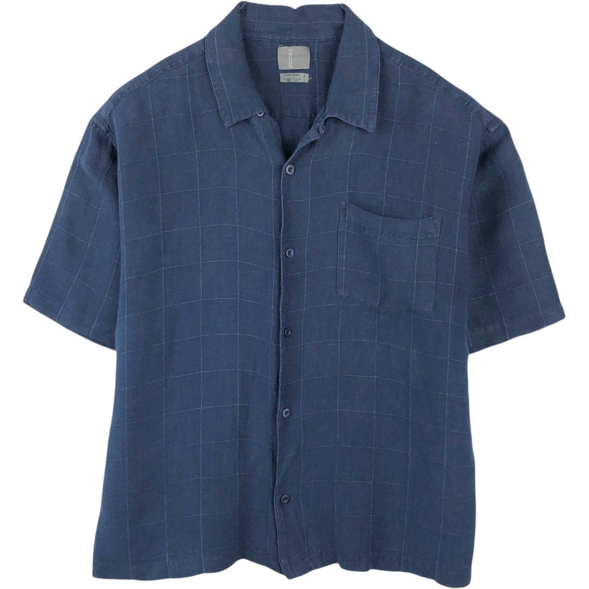 古着 ドッカーズ DOCKERS RECODE 半袖 オープンカラー リネンシャツ