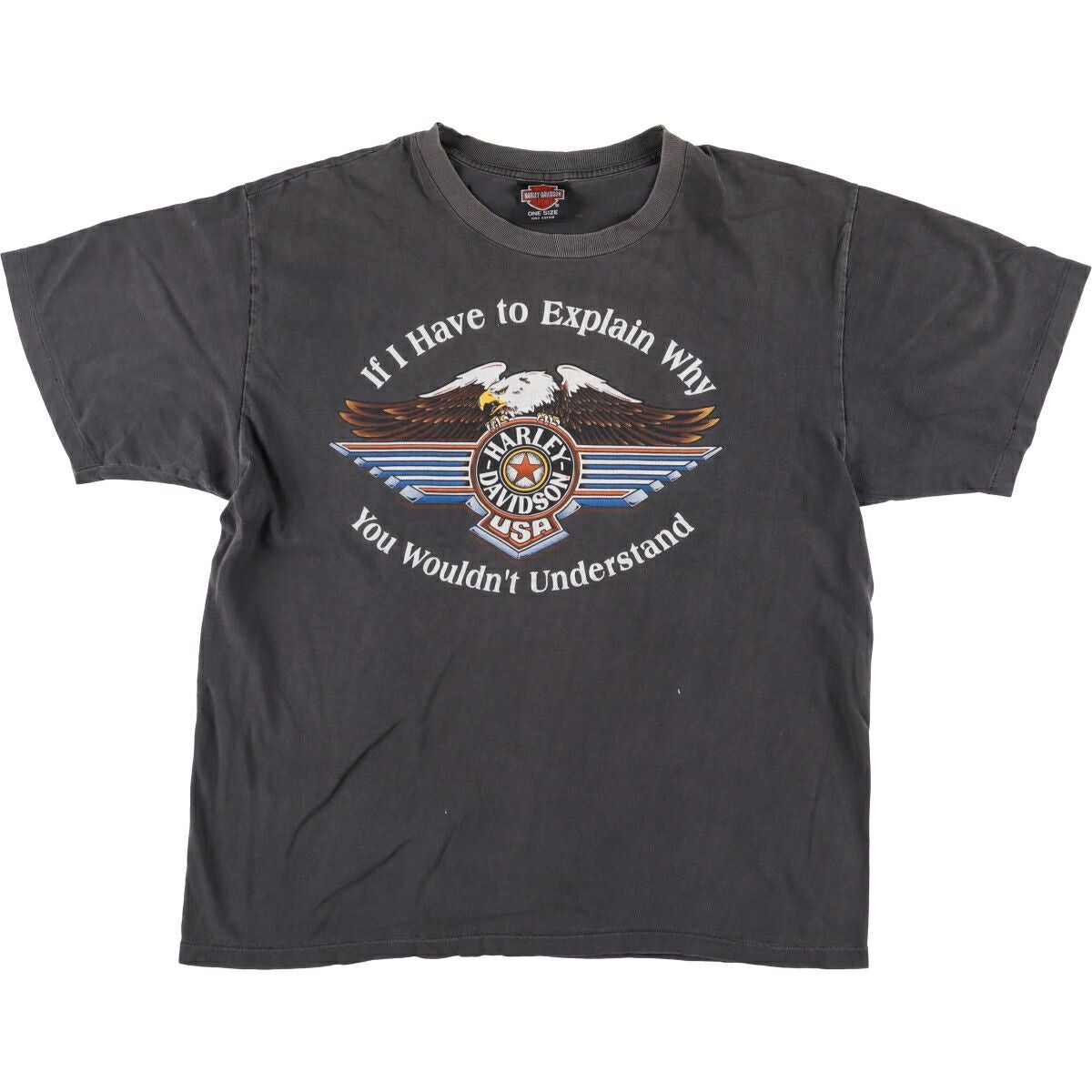 古着 ハーレーダビッドソン Harley-Davidson 鷲柄 イーグル柄 モーター