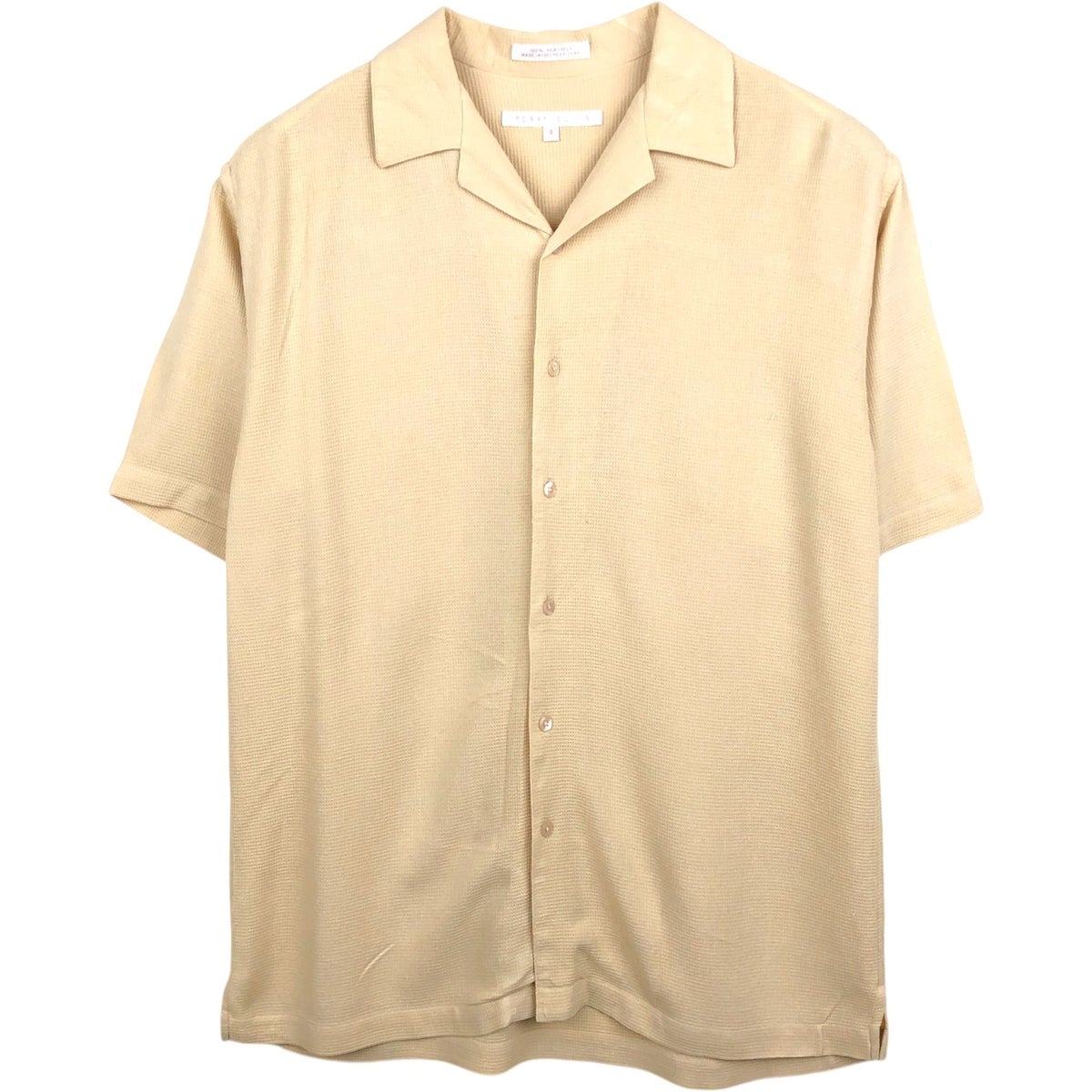 古着 ペリーエリス PERRY ELLIS 半袖 オープンカラー シルクシャツ