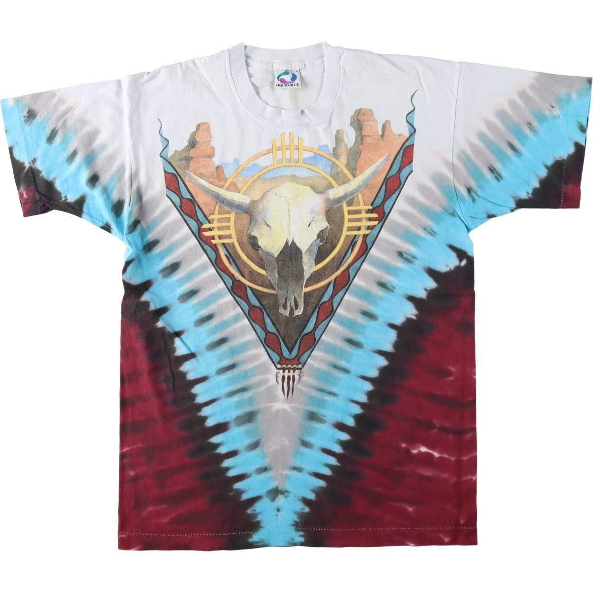 古着 90年代 リキッドブルー LIQUID BLUE タイダイ柄 プリントTシャツ