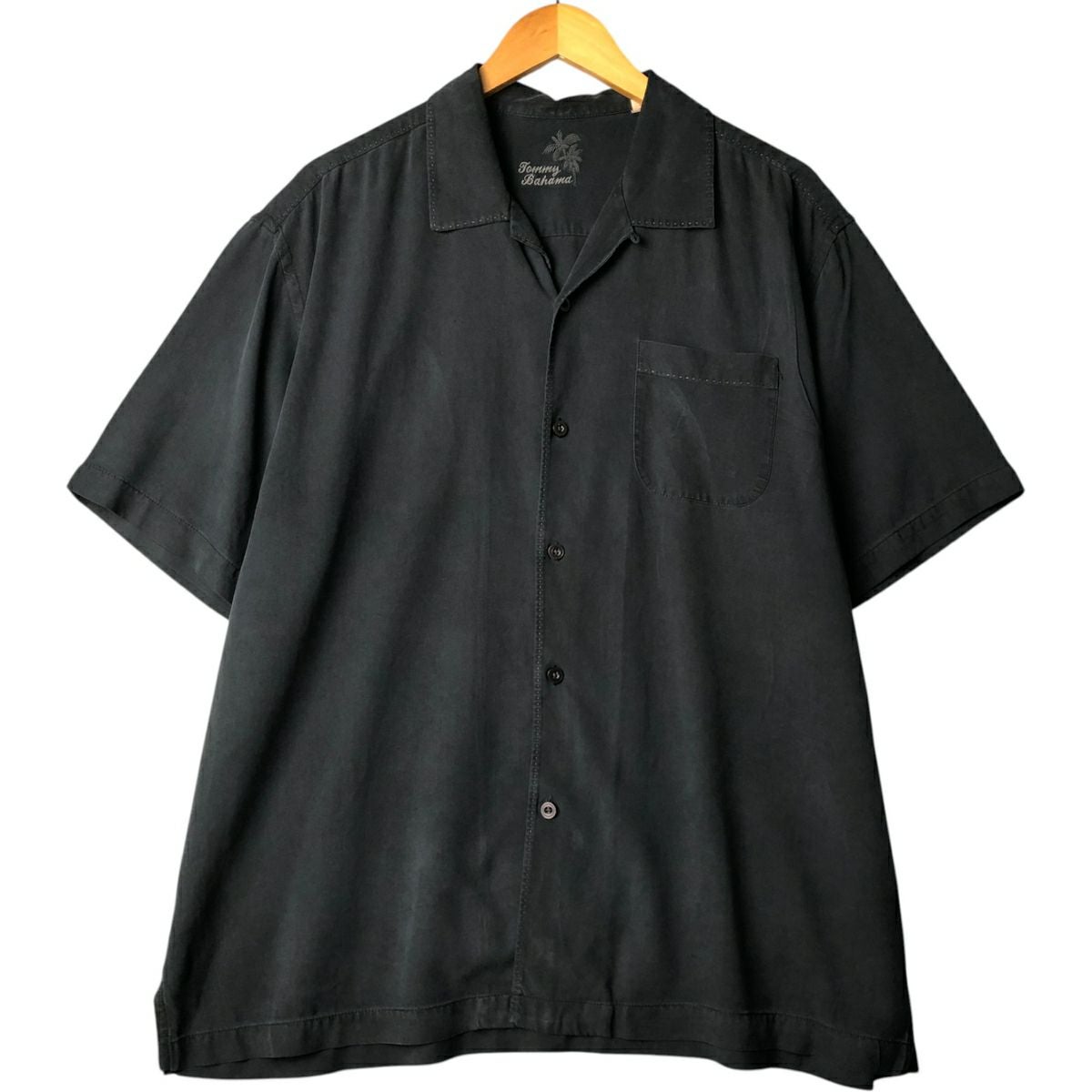 古着 トミーバハマ Tommy Bahama 半袖 オープンカラー シルクシャツ