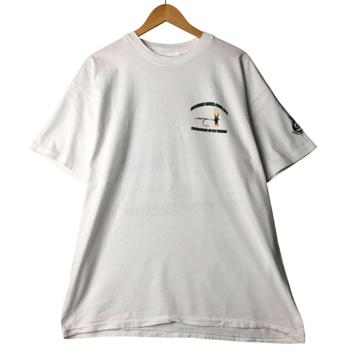古着 90年代 ヘインズ Hanes BEEFY-T 青タグ 魚柄 アニマルTシャツ USA