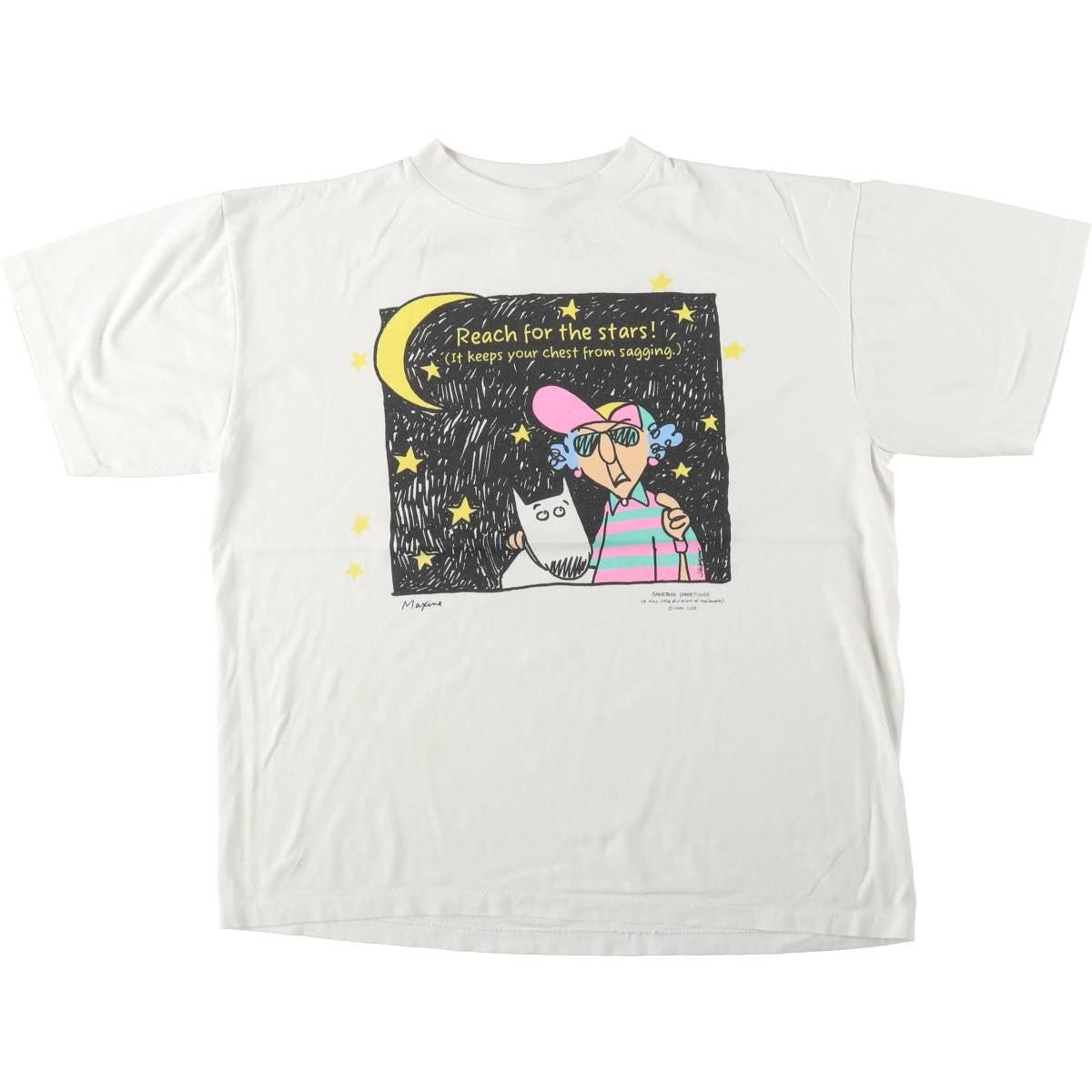 古着 80～90年代 SHOEBOX GREETINGS プリントTシャツ USA製 メンズXL