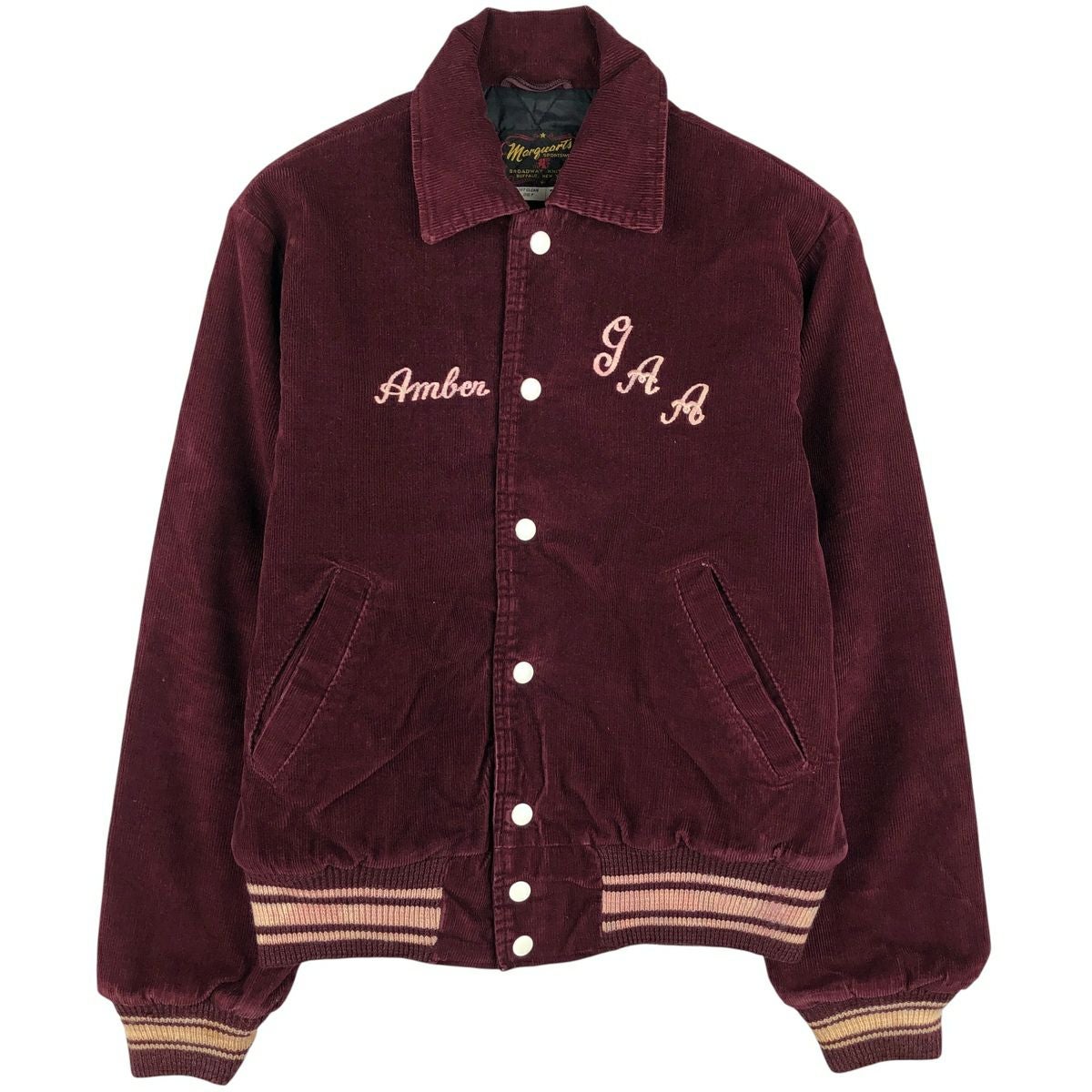 古着 70年代 レノック Rennoc 中綿入り コーデュロイボタンスタジャン