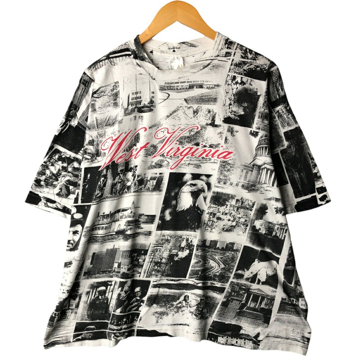 古着 ～90年代 オールオーバープリント フォトTシャツ メンズXL相当