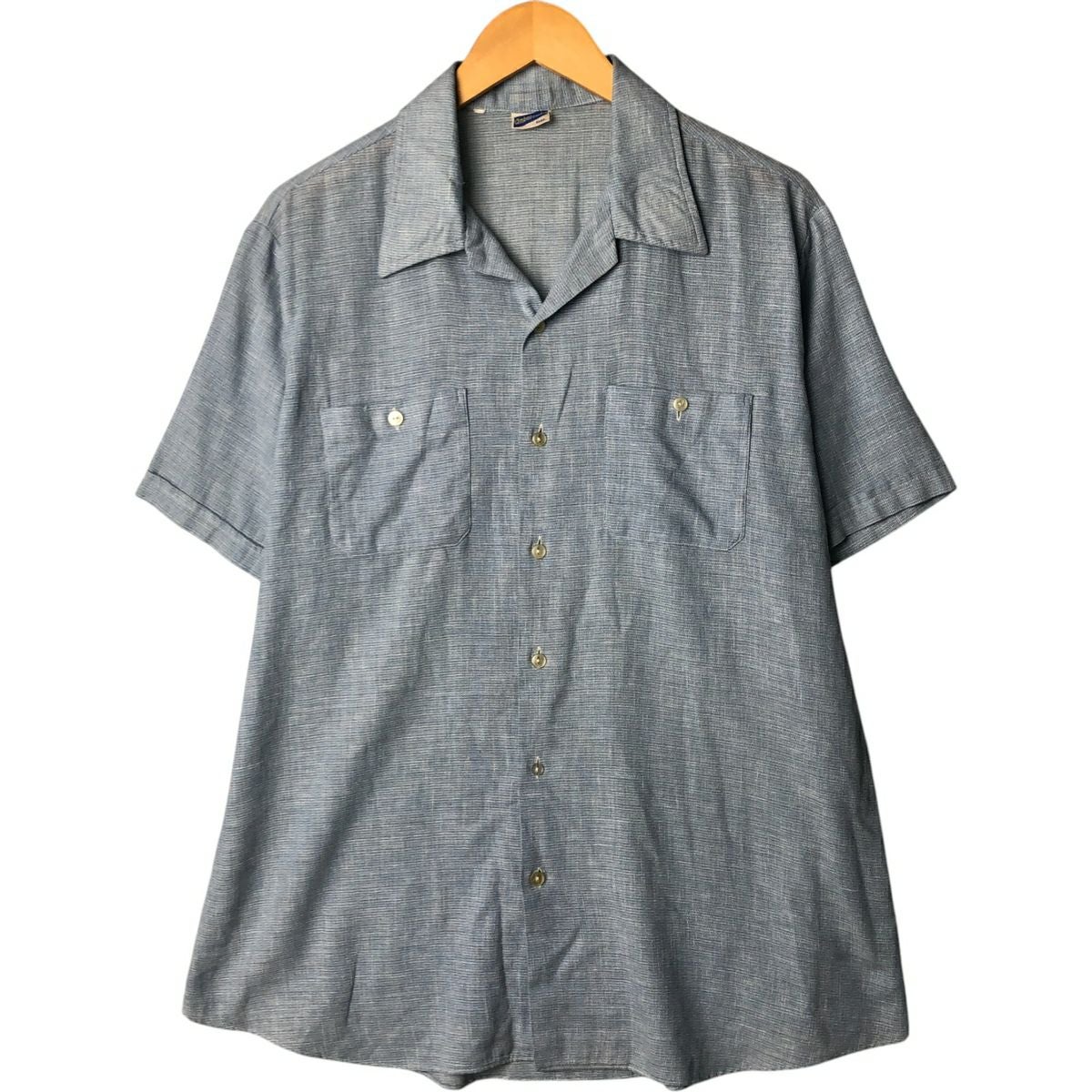 古着 60～70年代 NAT NAST オープンカラー ボウリングシャツ ボックス