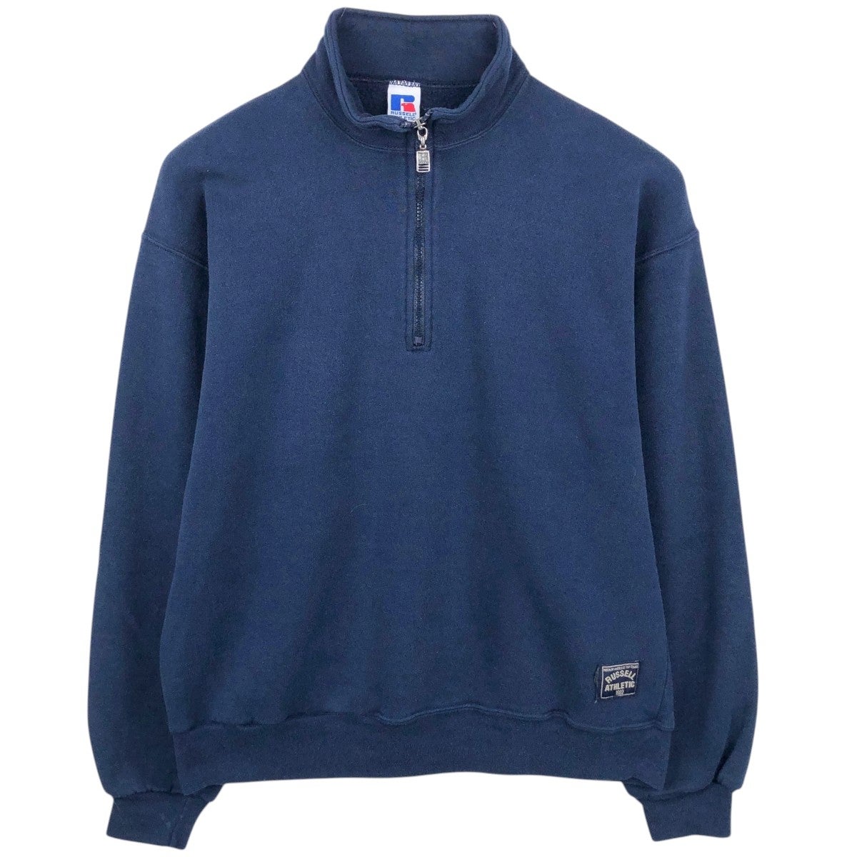 古着 90年代 ラッセル Russell ハーフジップスウェットシャツ