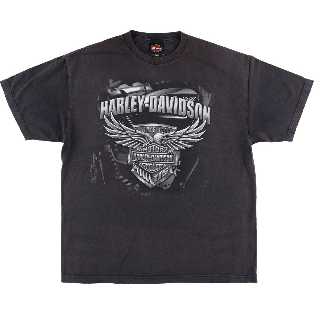 古着 ハーレーダビッドソン Harley-Davidson 鷲柄 イーグル柄 モーター