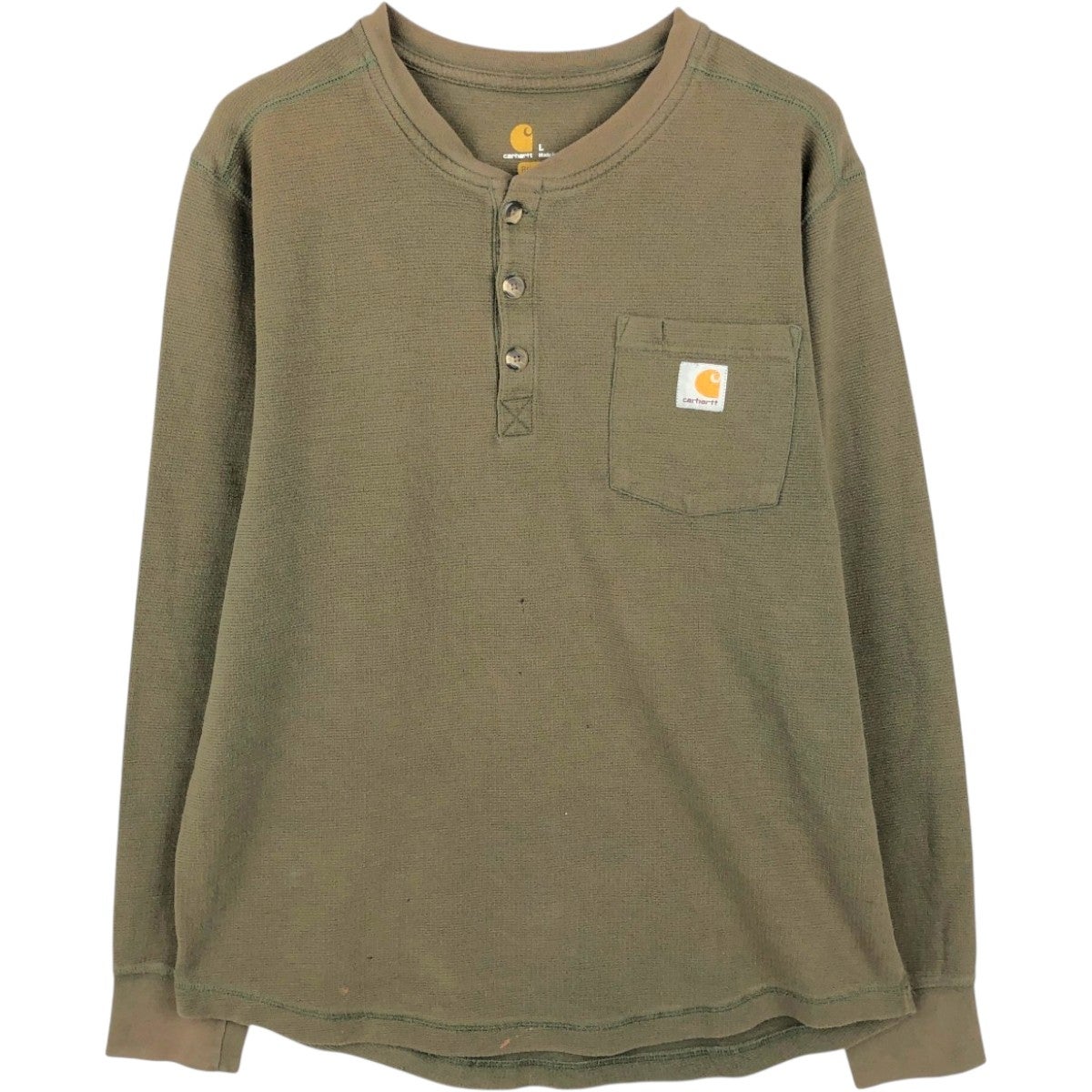 古着 カーハート Carhartt ヘンリーネック サーマルロンT ハニカム