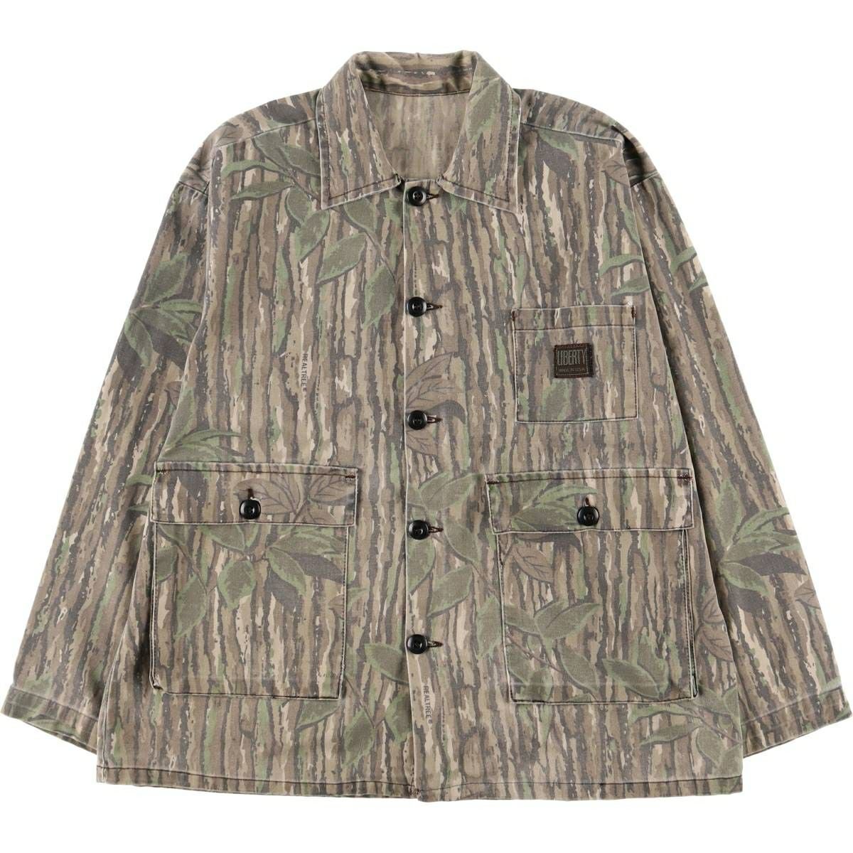 古着 90年代 リバティ LIBERTY 迷彩柄 リアルツリーカモ カバーオール