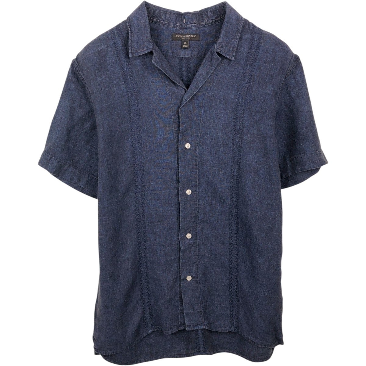 古着 バナナリパブリック BANANA REPUBLIC 半袖 オープンカラー リネン