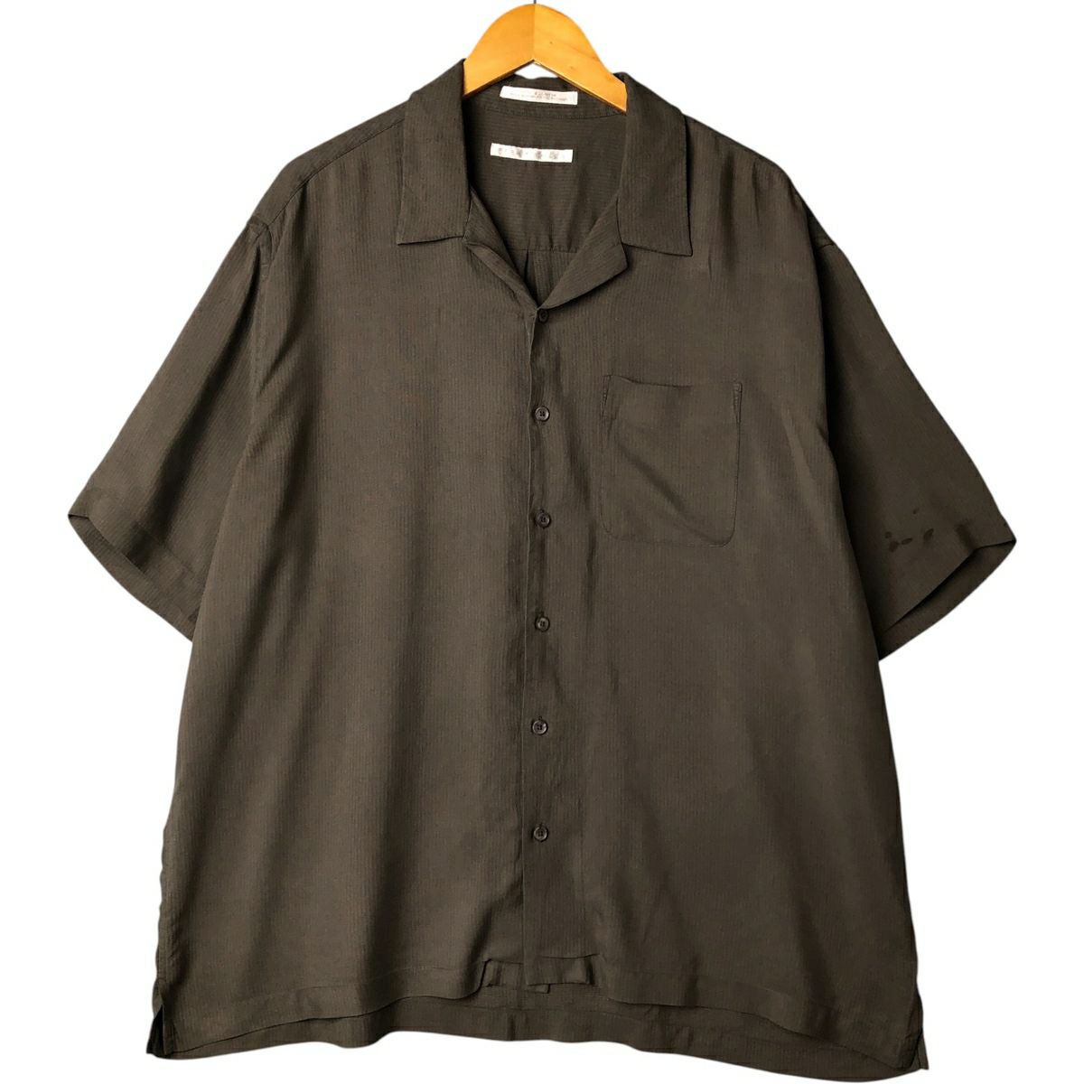 古着 ペリーエリス PERRY ELLIS 半袖 オープンカラー シルクシャツ