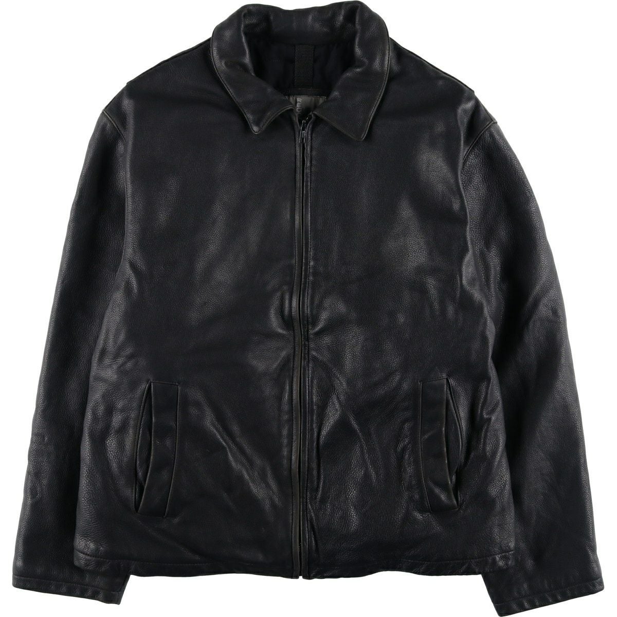 古着 ドッカーズ DOCKERS スイングトップタイプ レザーブルゾン メンズ