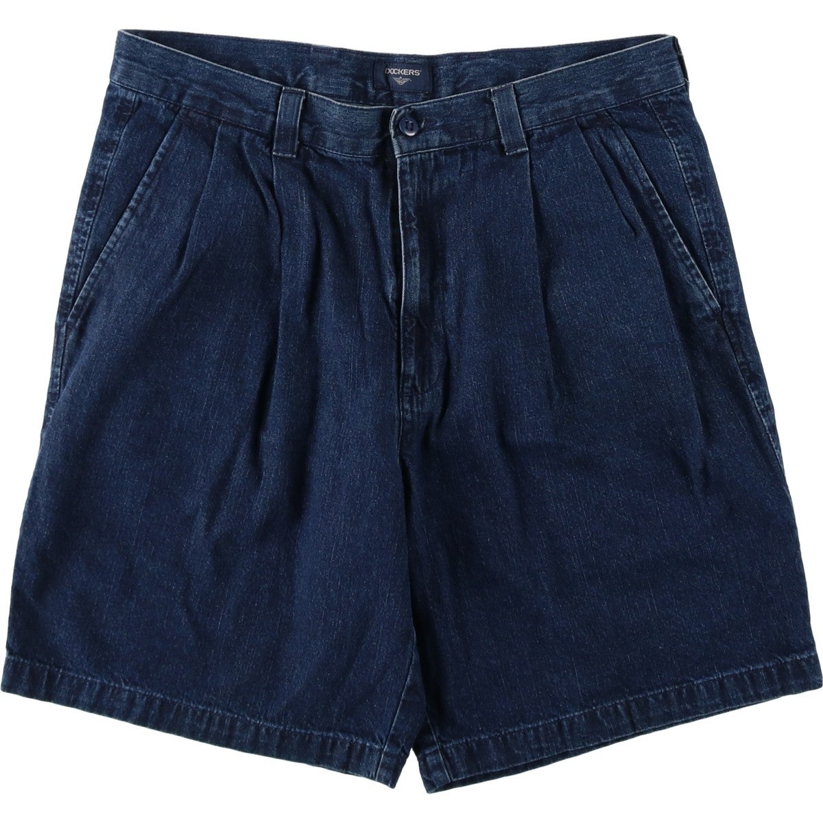 DOCKERS ドッカーズ リネンショーツ ハーフパンツ ブラック w36〜38 古着 00年代 ドッカーズ DOCKERS khakis ツータック コットン×リネン